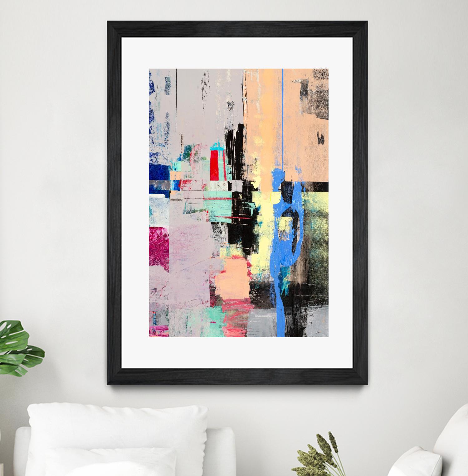 Current Form I by Nancy Ngo on GIANT ART - grays abstract blue