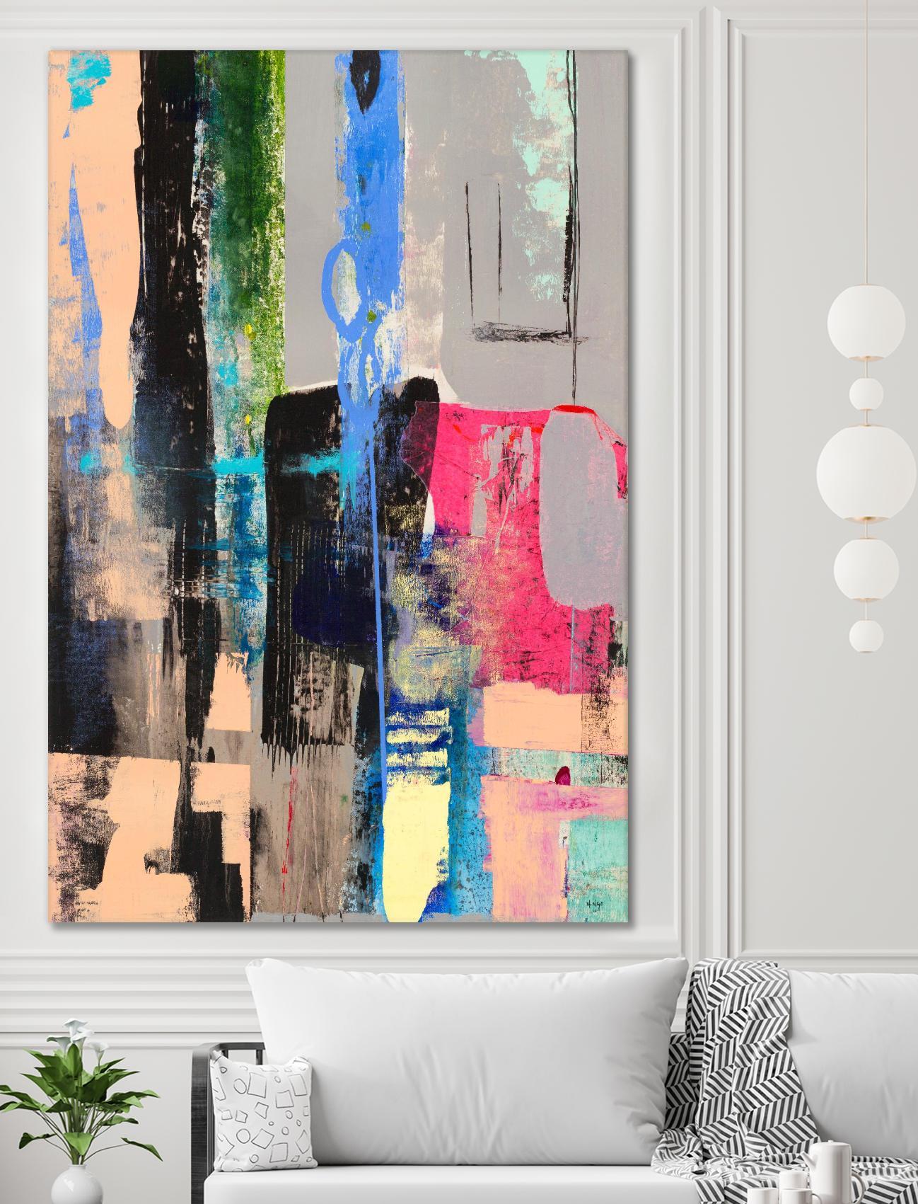 Current Form II by Nancy Ngo on GIANT ART - grays abstract blue