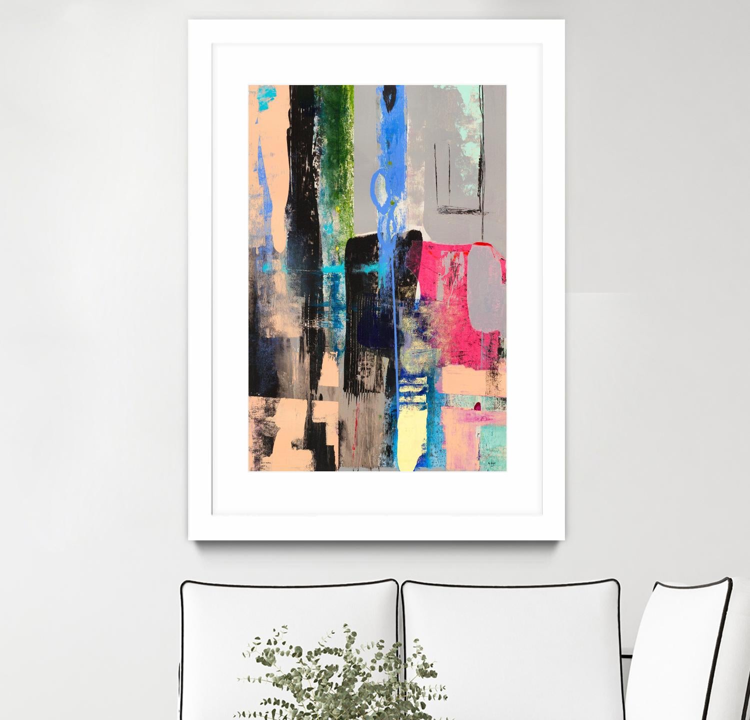 Current Form II by Nancy Ngo on GIANT ART - grays abstract blue