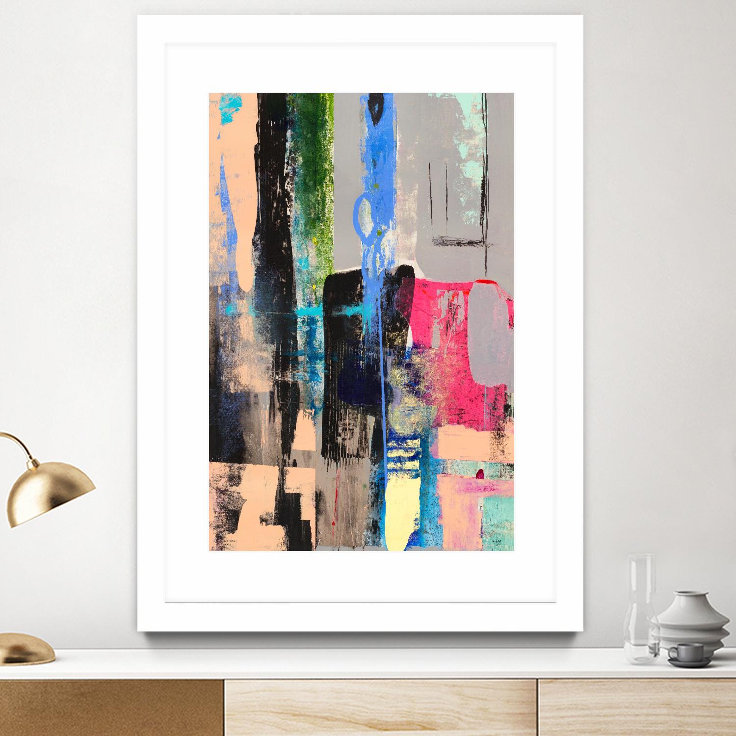 Current Form II by Nancy Ngo on GIANT ART - grays abstract blue