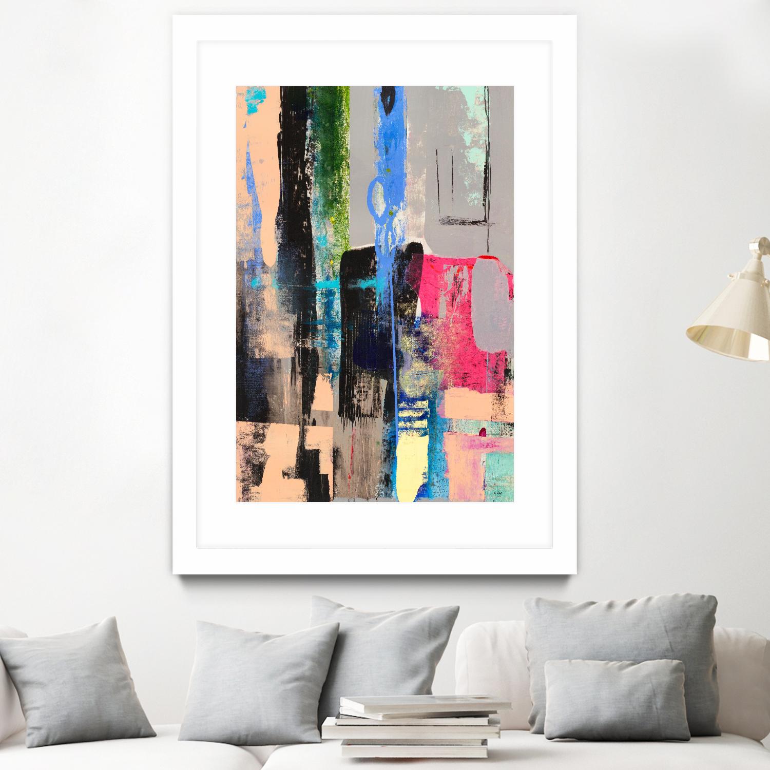 Current Form II by Nancy Ngo on GIANT ART - grays abstract blue