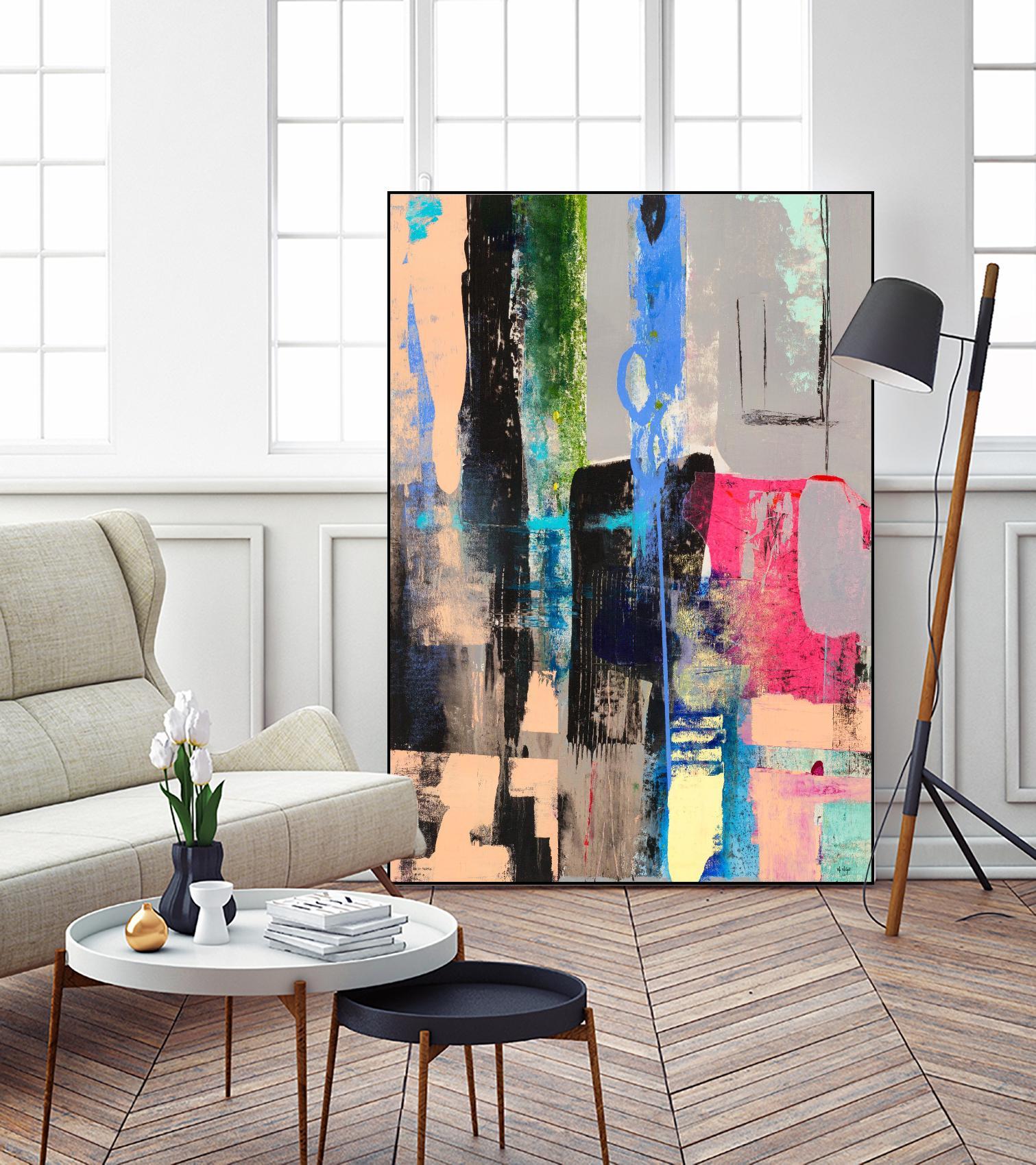 Current Form II by Nancy Ngo on GIANT ART - grays abstract blue