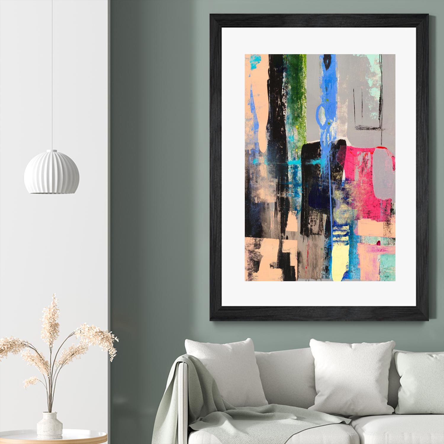 Current Form II by Nancy Ngo on GIANT ART - grays abstract blue