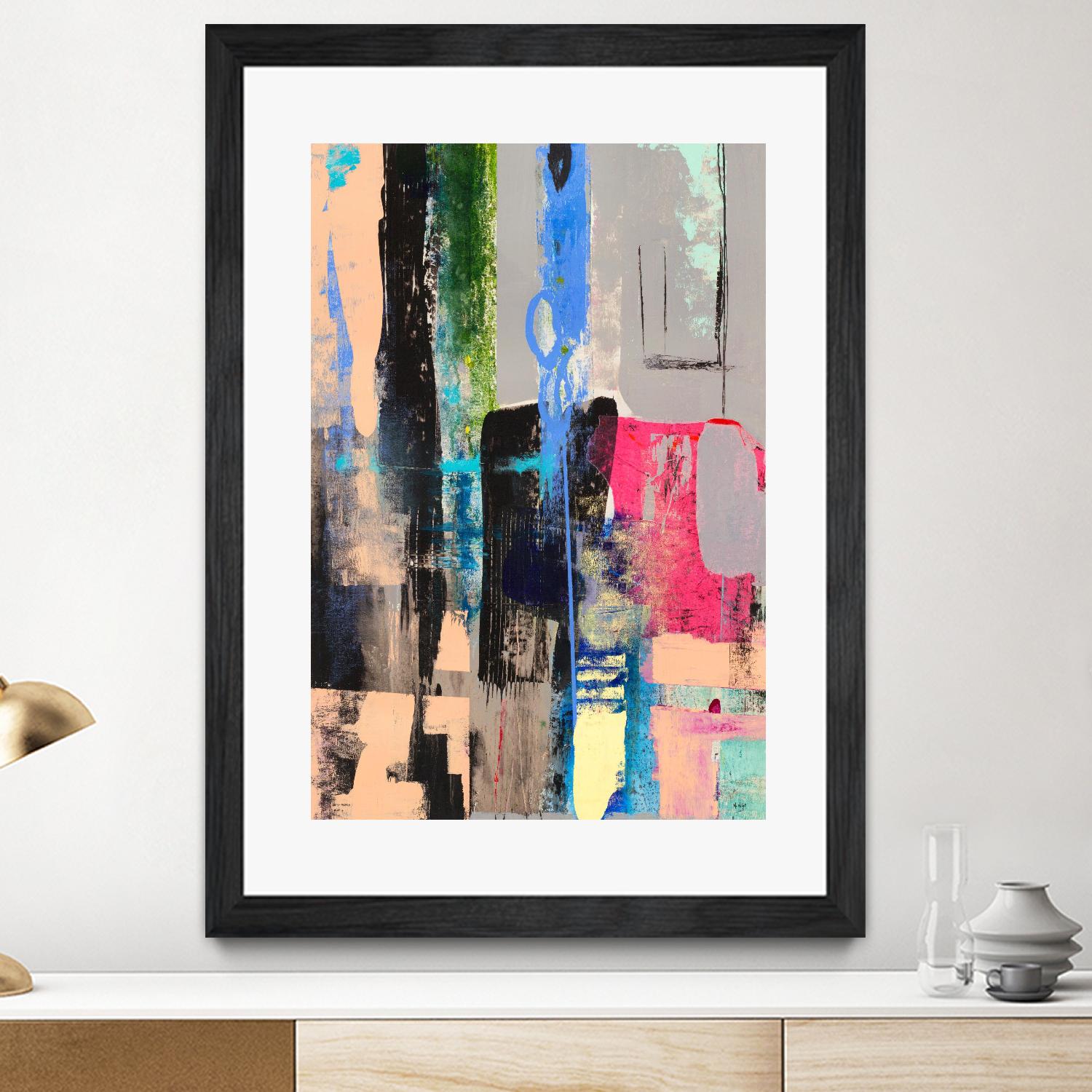 Current Form II by Nancy Ngo on GIANT ART - grays abstract blue