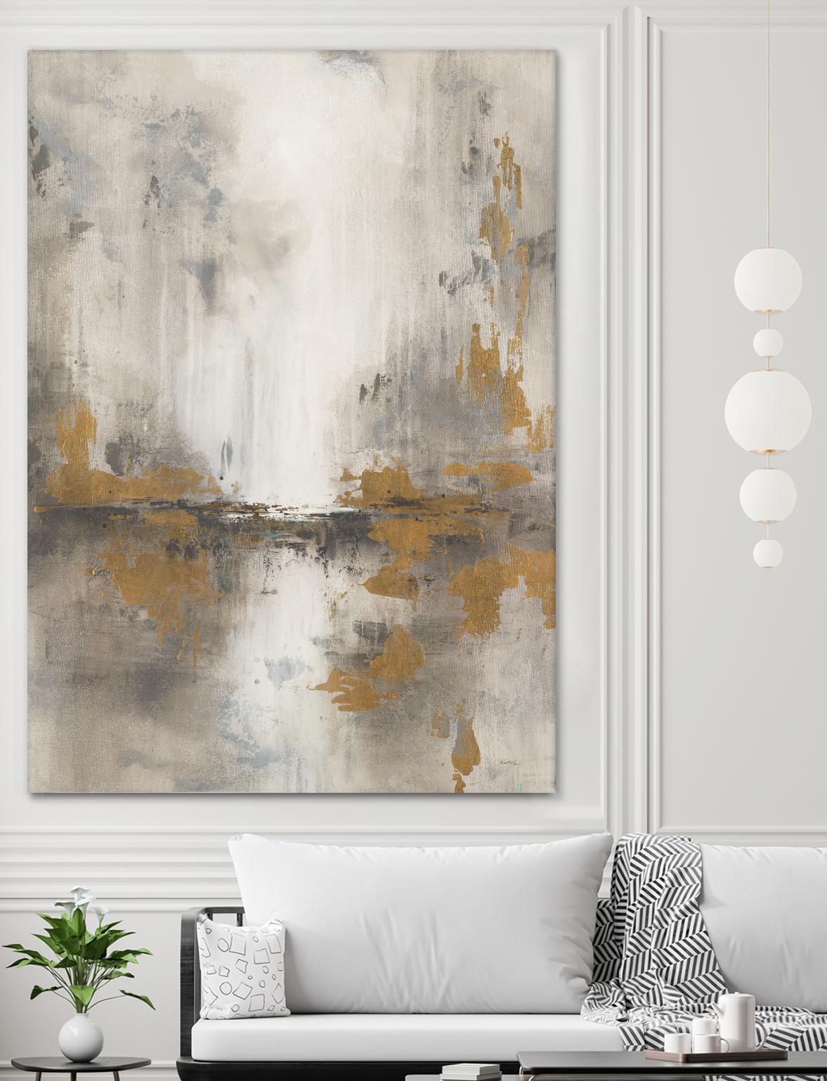 Misty Morning Light by Leah Rei on GIANT ART - grays, metallic abstract