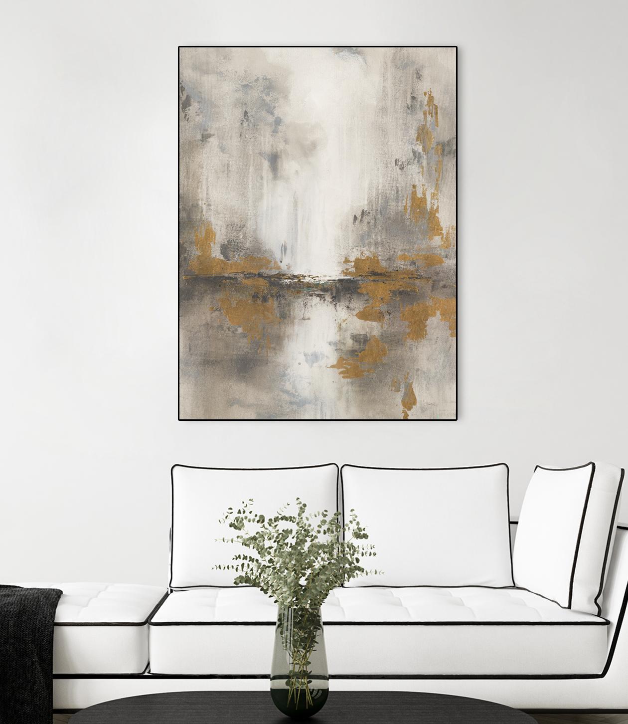 Misty Morning Light by Leah Rei on GIANT ART - grays, metallic abstract