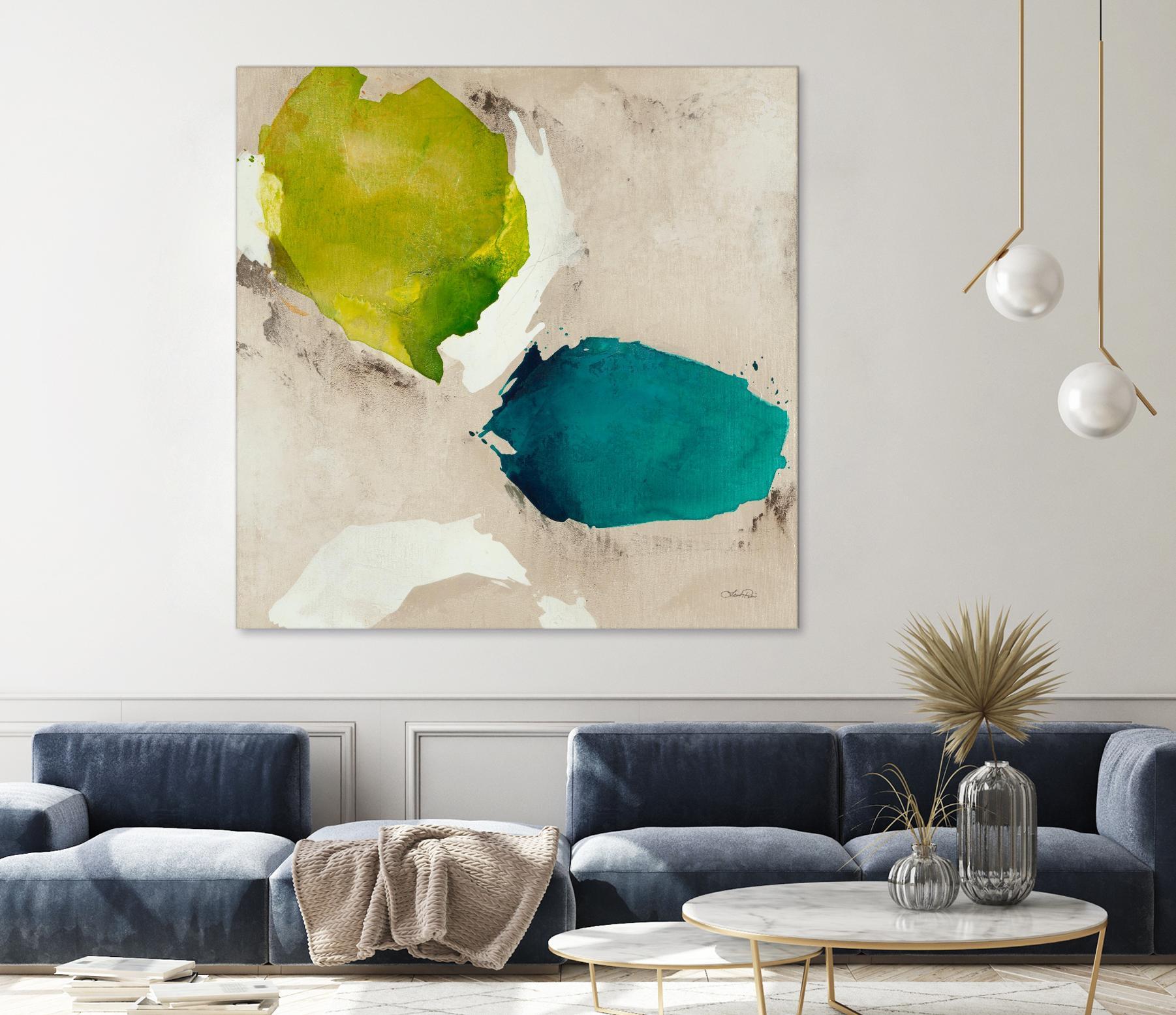 Connected I by Leah Rei on GIANT ART - greens abstract green