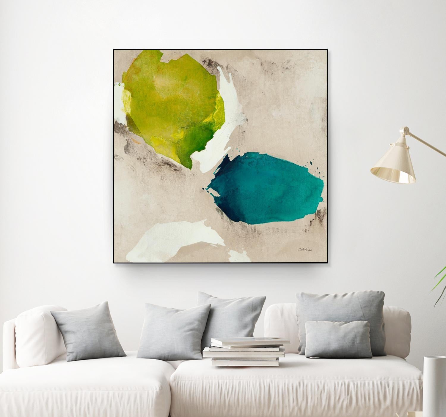 Connected I by Leah Rei on GIANT ART - greens abstract green