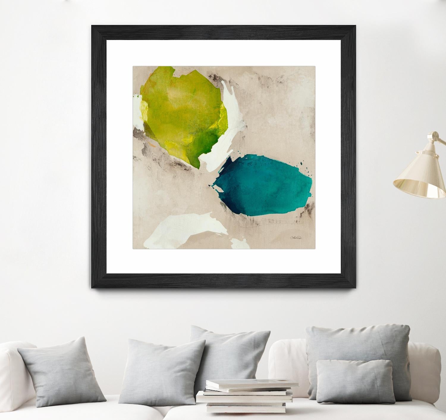 Connected I by Leah Rei on GIANT ART - greens abstract green