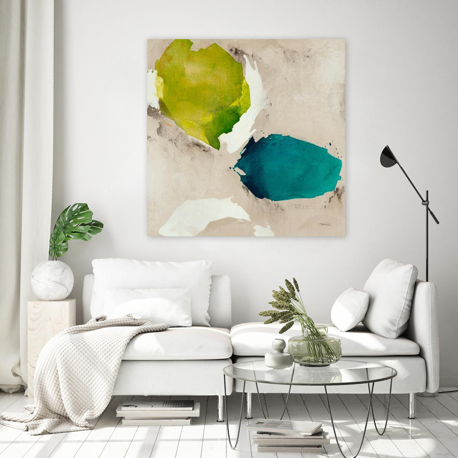 Connected I by Leah Rei on GIANT ART - greens abstract green