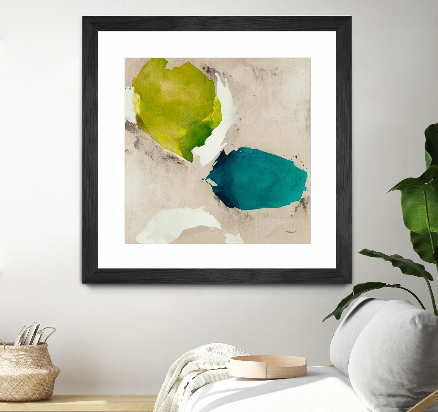 Connected I by Leah Rei on GIANT ART - greens abstract green