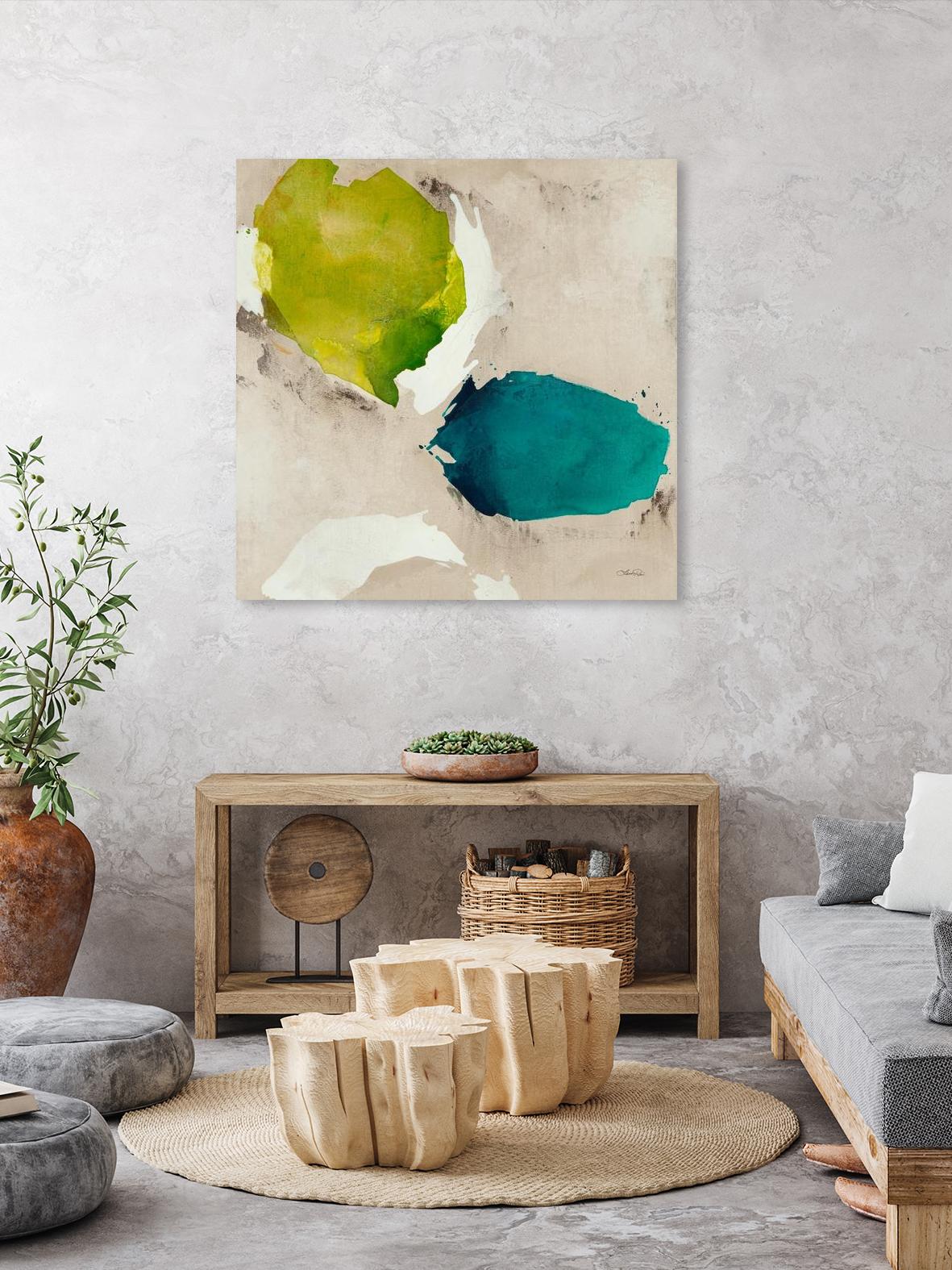 Connected I by Leah Rei on GIANT ART - greens abstract green