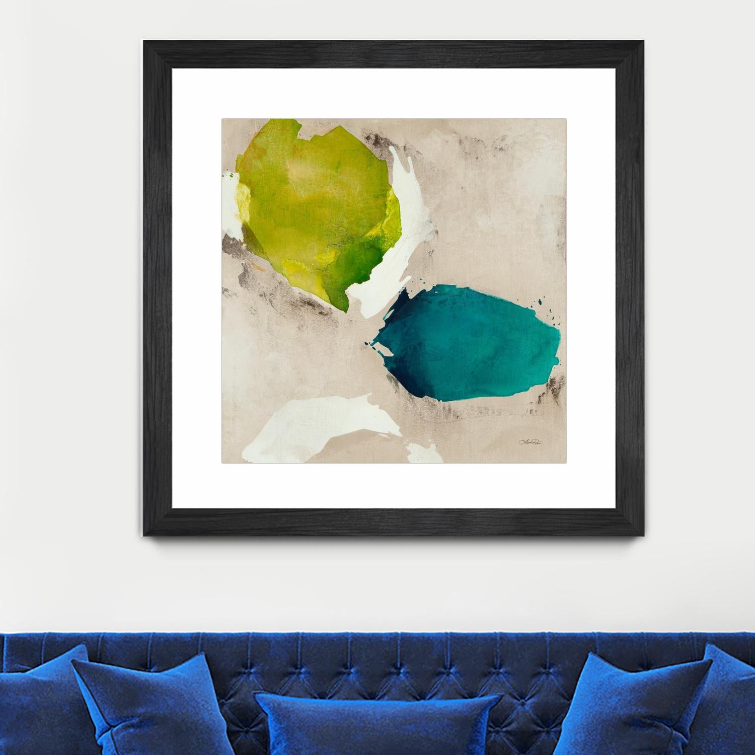 Connected I by Leah Rei on GIANT ART - greens abstract green