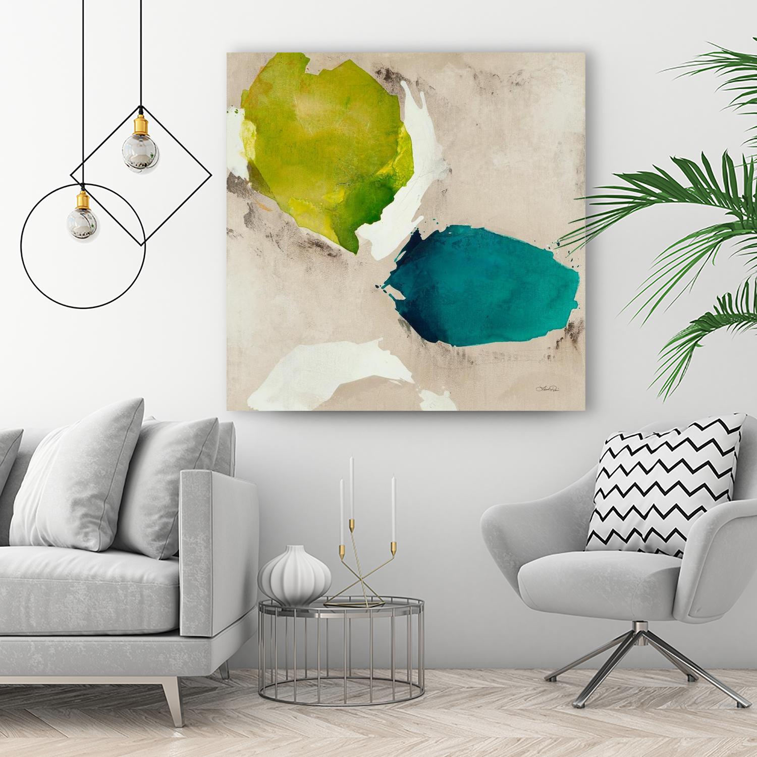 Connected I by Leah Rei on GIANT ART - greens abstract green