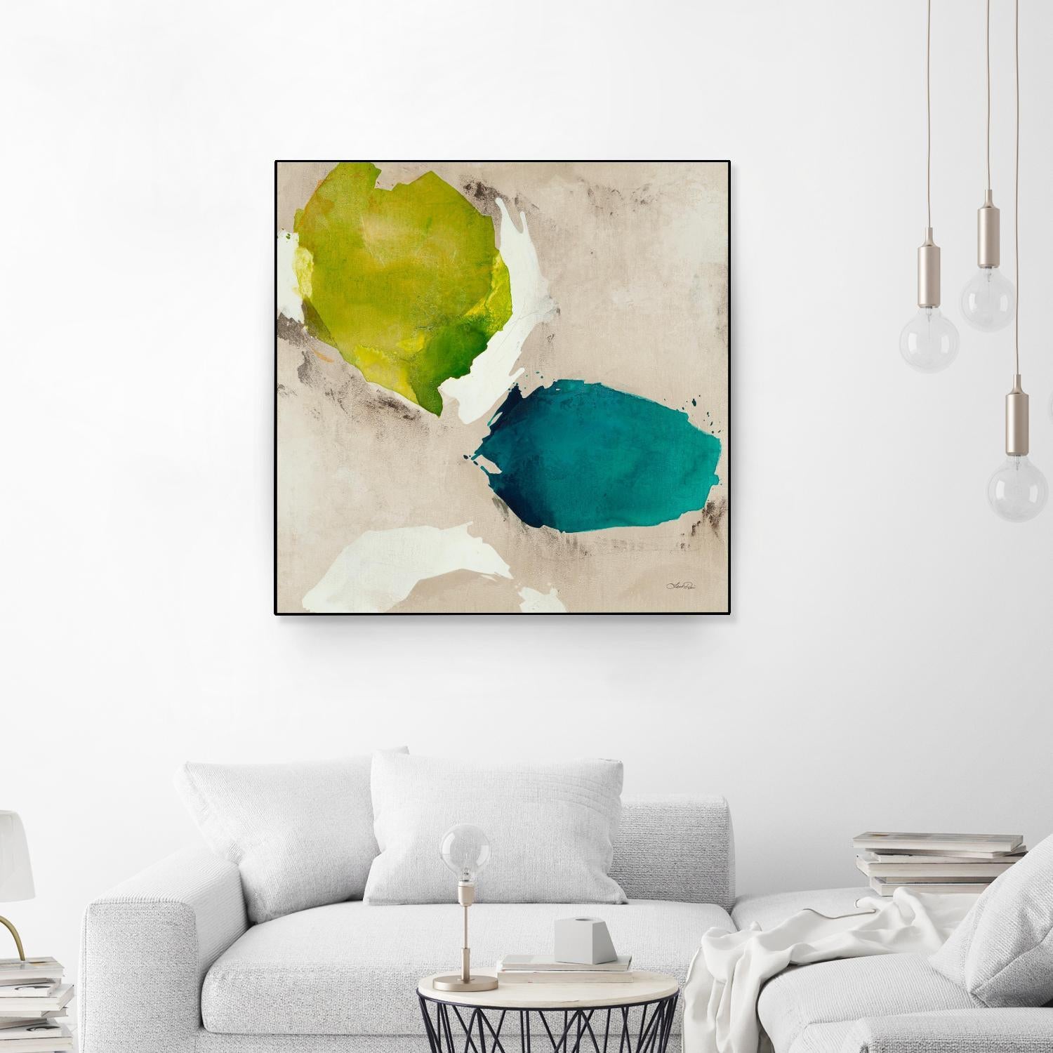 Connected I by Leah Rei on GIANT ART - greens abstract green