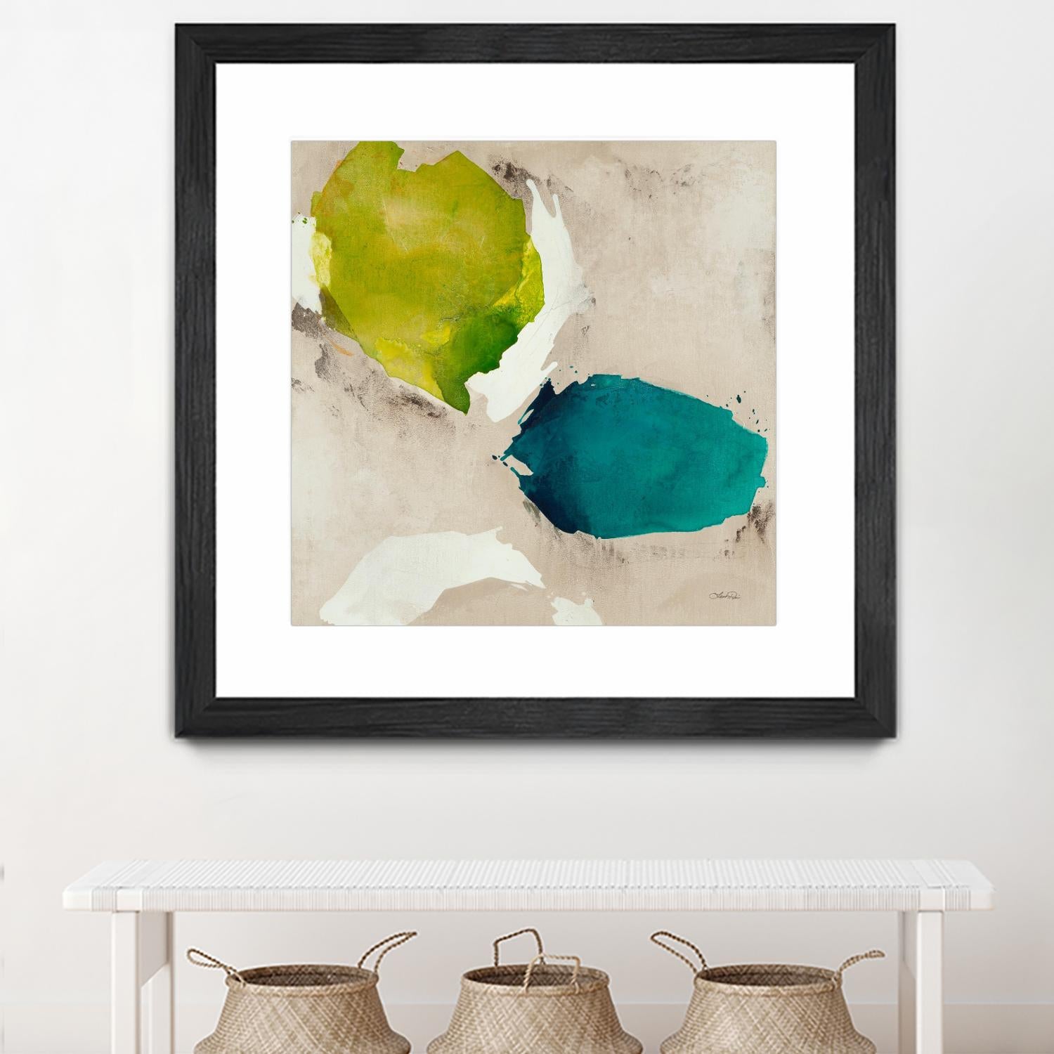 Connected I by Leah Rei on GIANT ART - greens abstract green