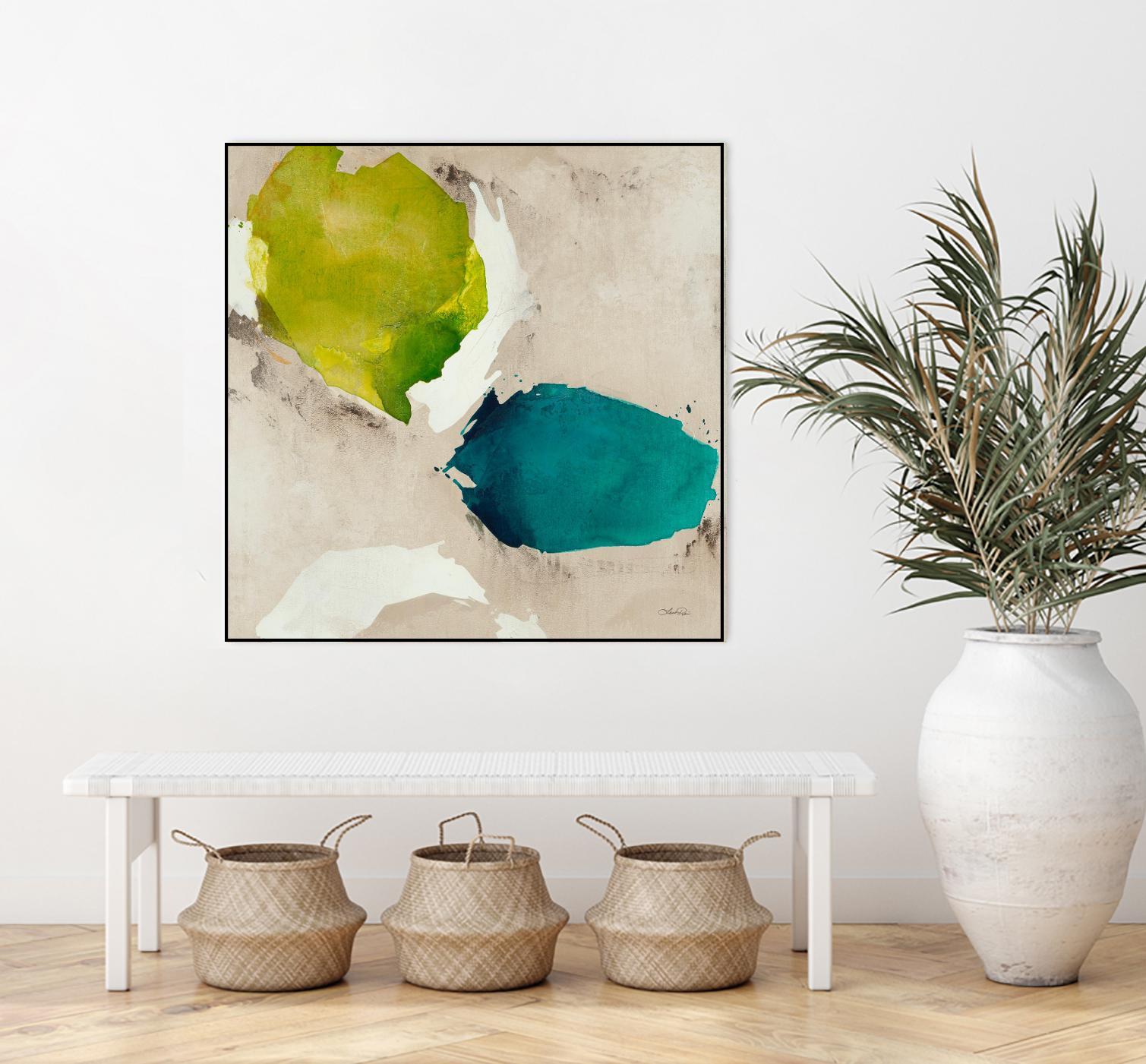 Connected I by Leah Rei on GIANT ART - greens abstract green