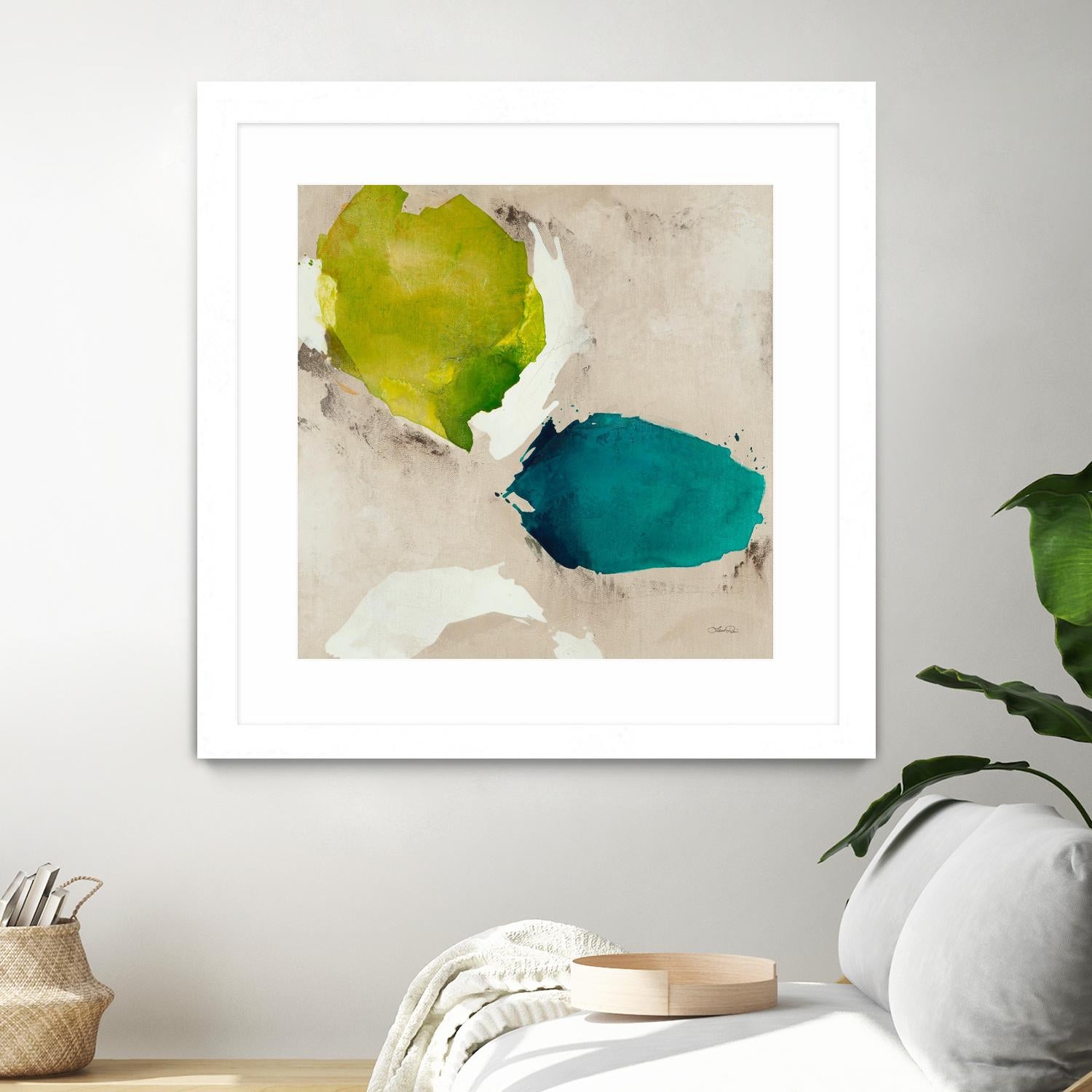 Connected I by Leah Rei on GIANT ART - greens abstract green