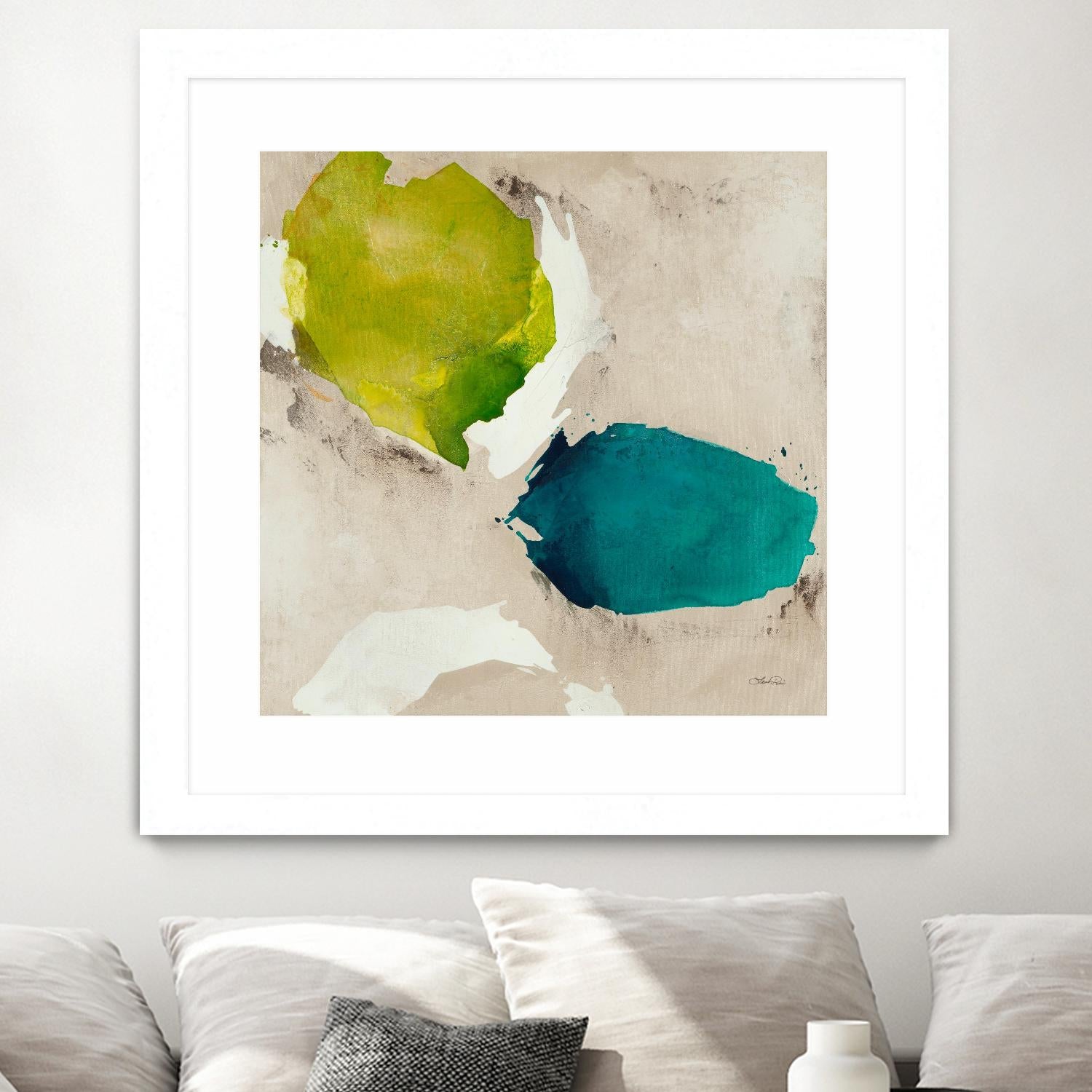 Connected I by Leah Rei on GIANT ART - greens abstract green