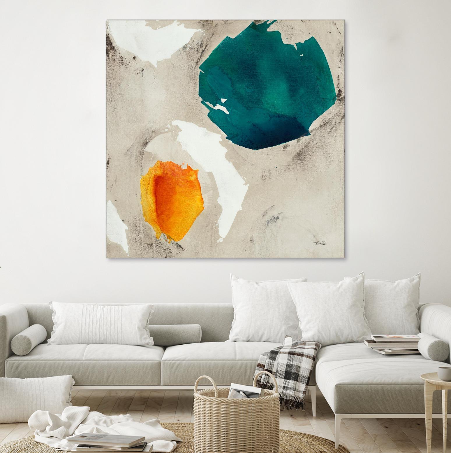 Connected II by Leah Rei on GIANT ART - greens abstract green