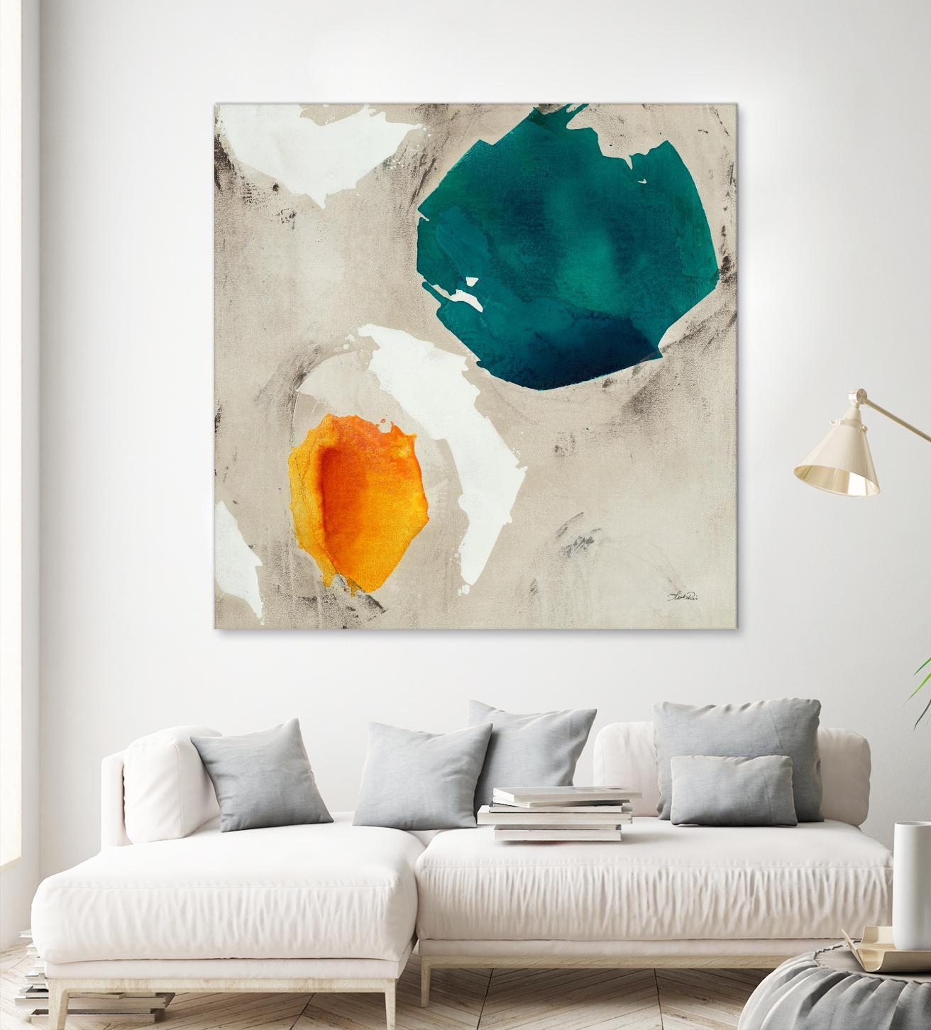 Connected II by Leah Rei on GIANT ART - greens abstract green