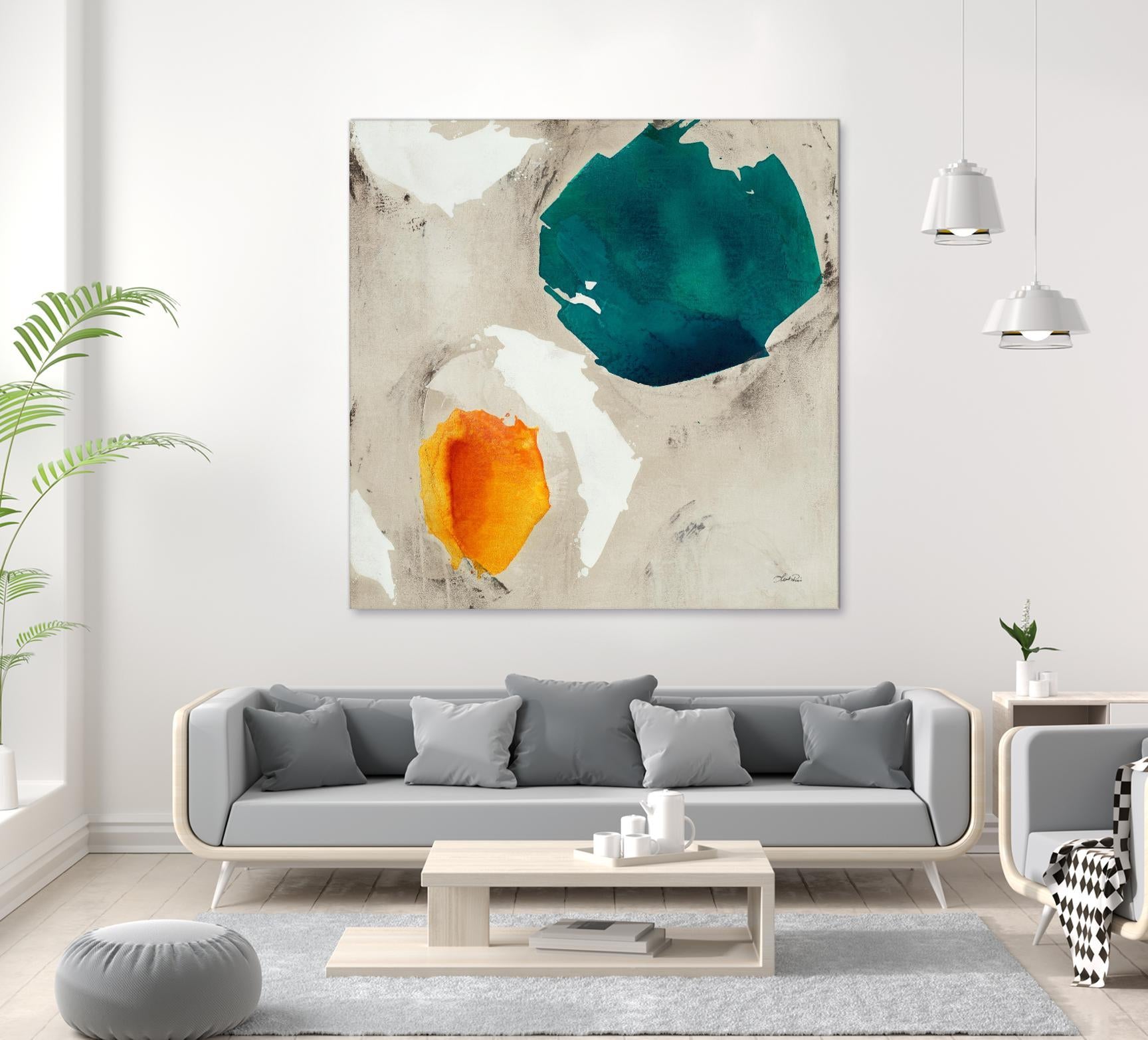 Connected II by Leah Rei on GIANT ART - greens abstract green