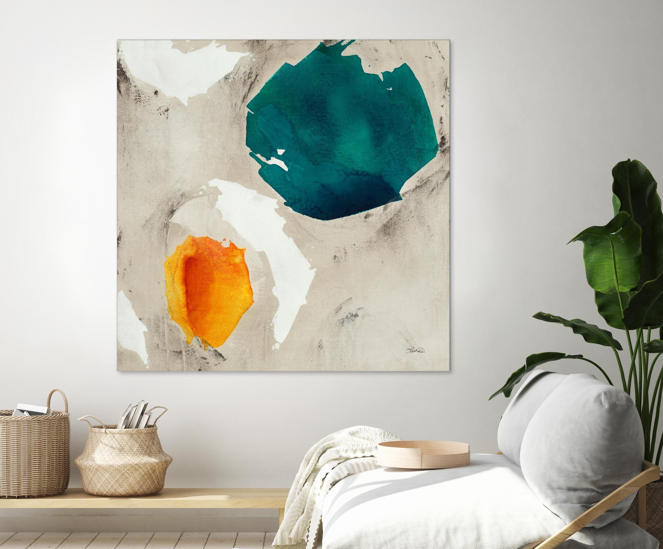 Connected II by Leah Rei on GIANT ART - greens abstract green