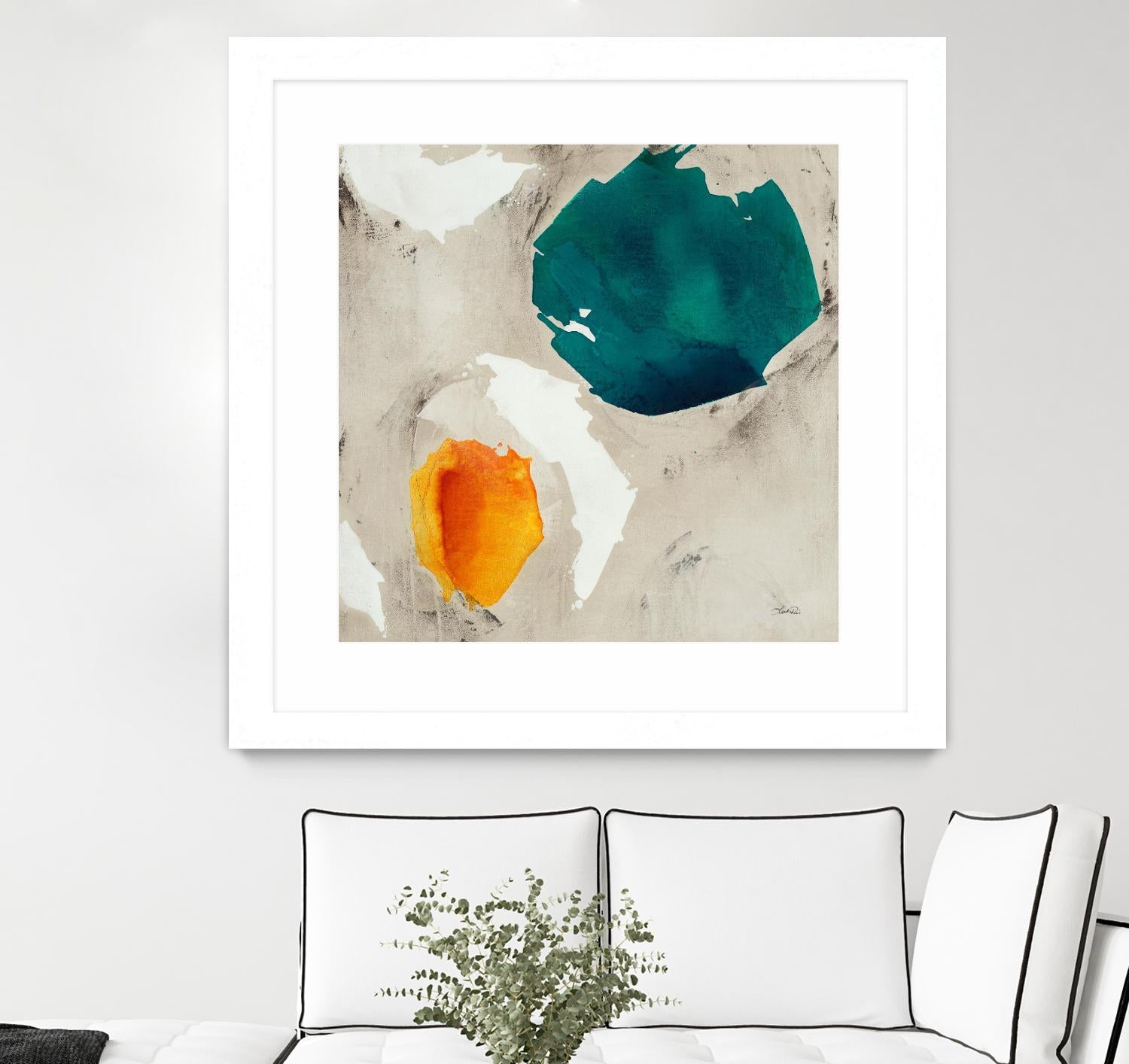 Connected II by Leah Rei on GIANT ART - greens abstract green