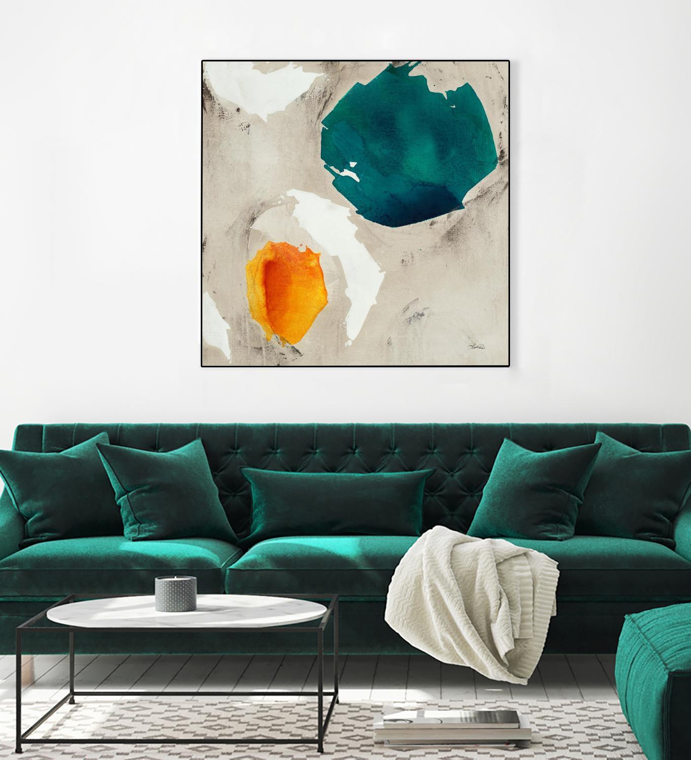 Connected II by Leah Rei on GIANT ART - greens abstract green