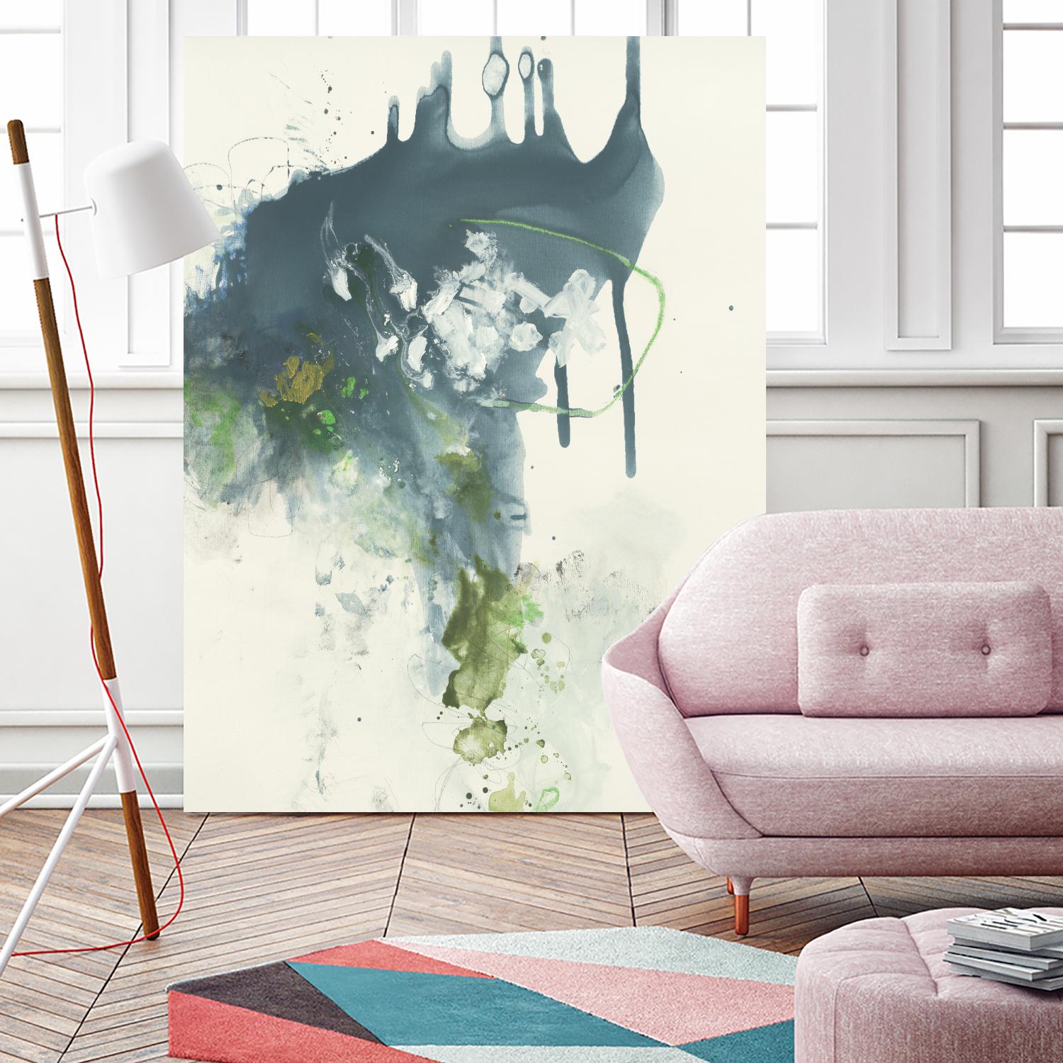 Consequence I by Lisa Ridgers on GIANT ART - grays, greens abstract