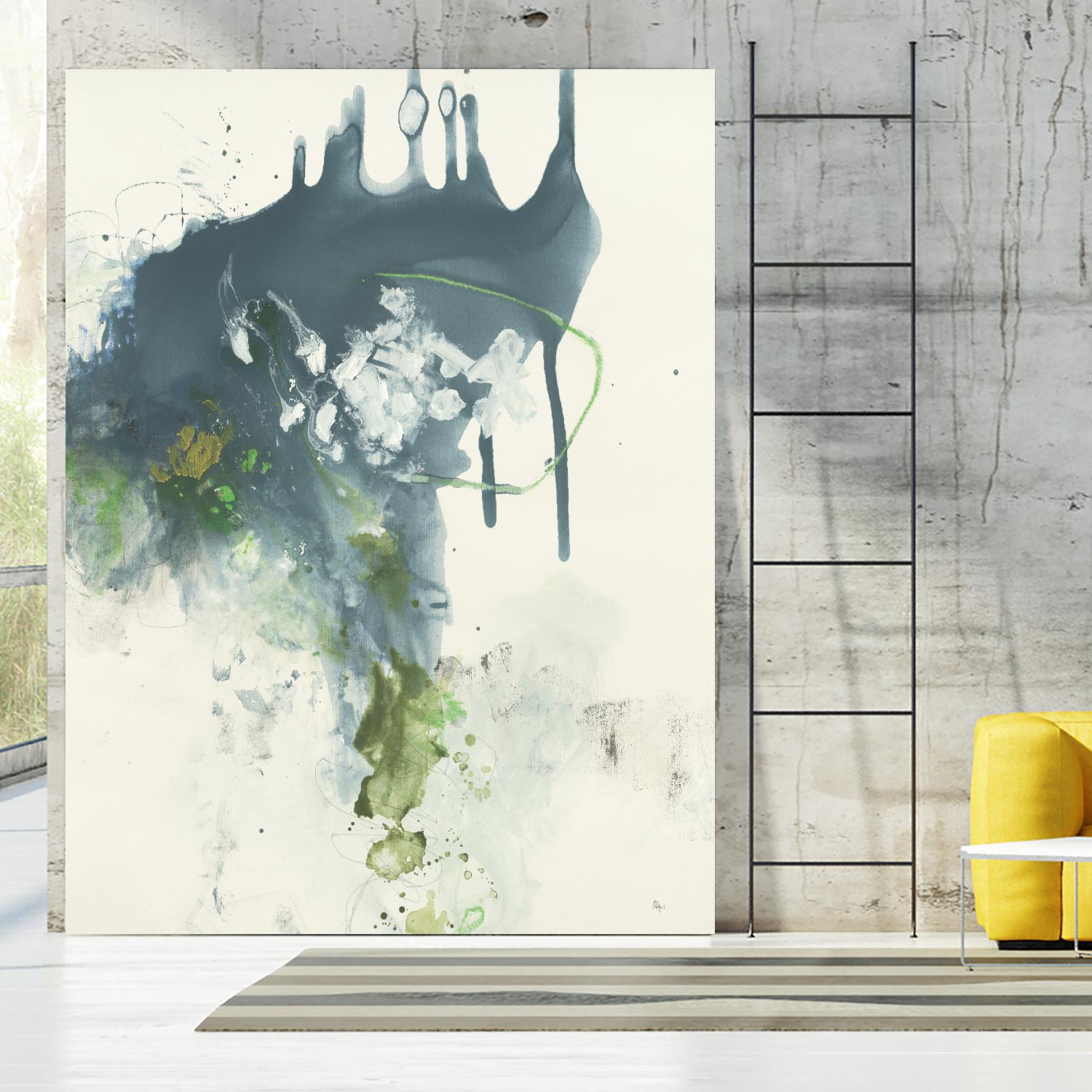 Consequence I by Lisa Ridgers on GIANT ART - grays, greens abstract