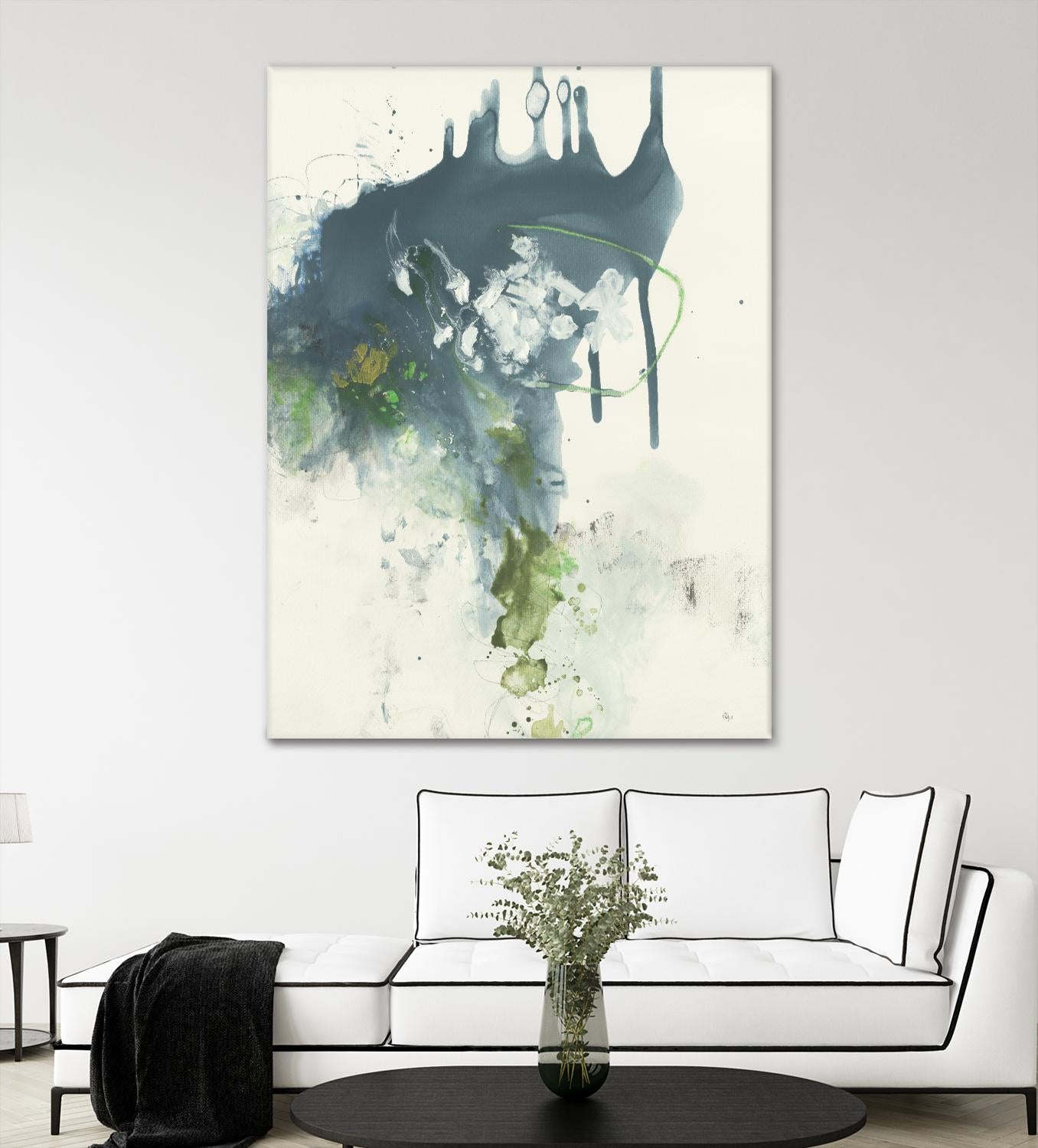 Consequence I by Lisa Ridgers on GIANT ART - grays, greens abstract