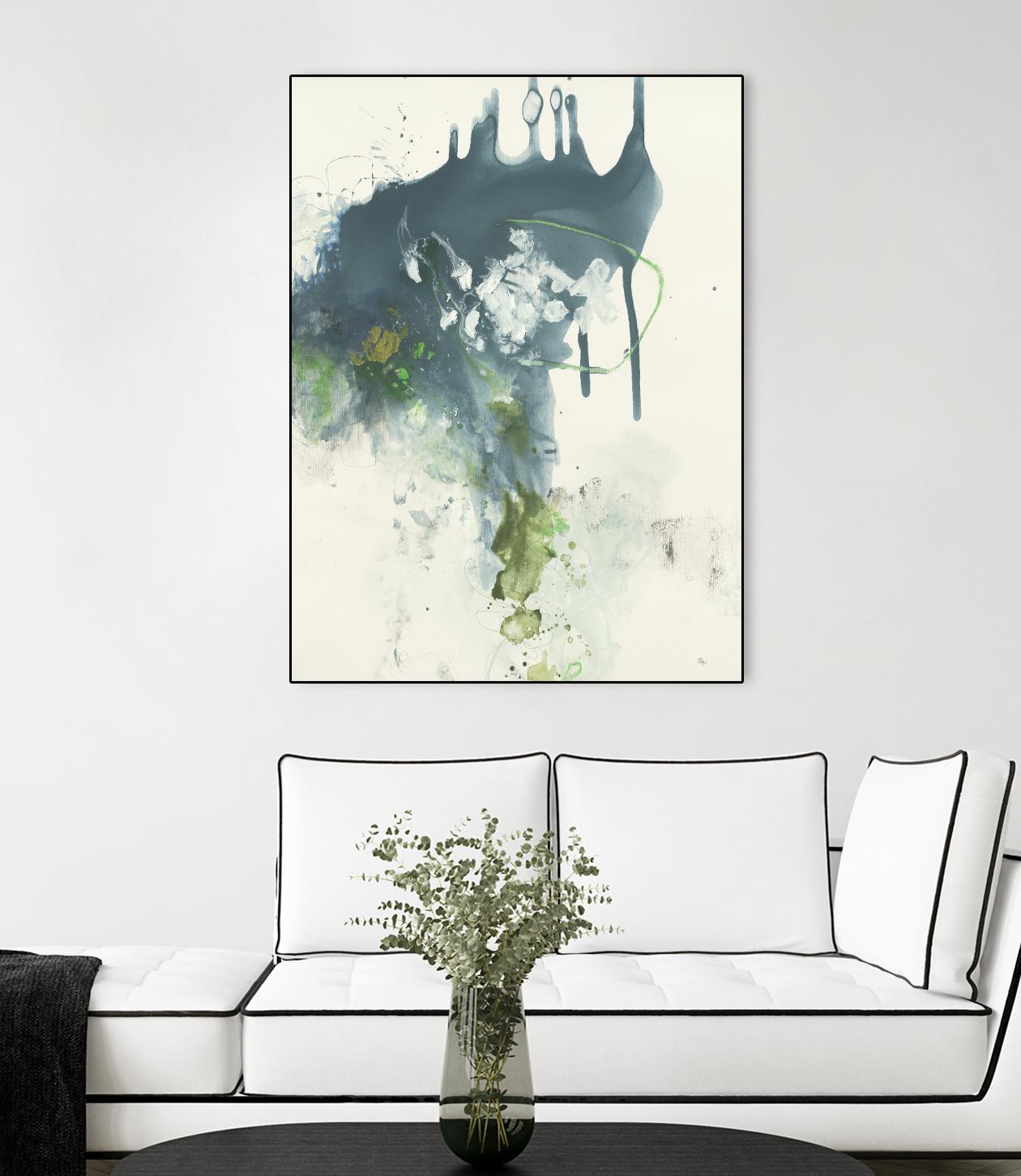 Consequence I by Lisa Ridgers on GIANT ART - grays, greens abstract