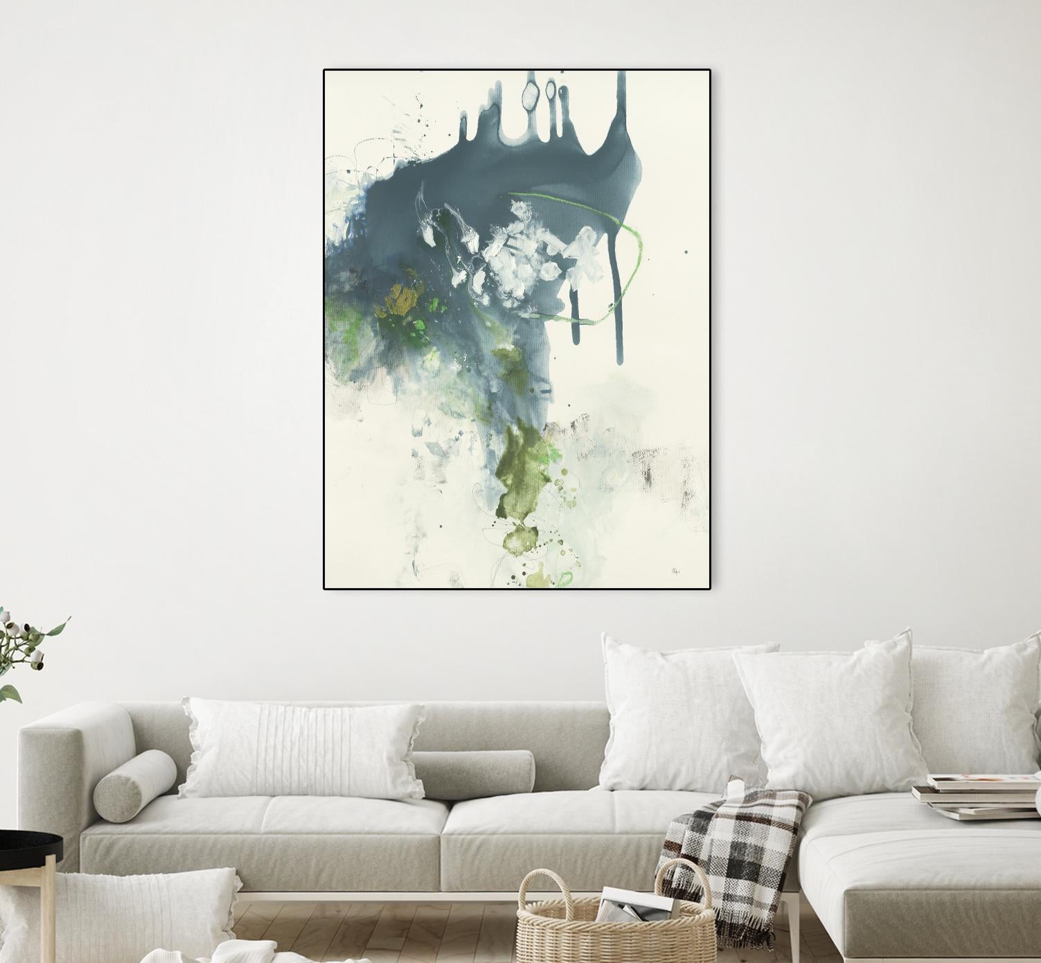 Consequence I by Lisa Ridgers on GIANT ART - grays, greens abstract