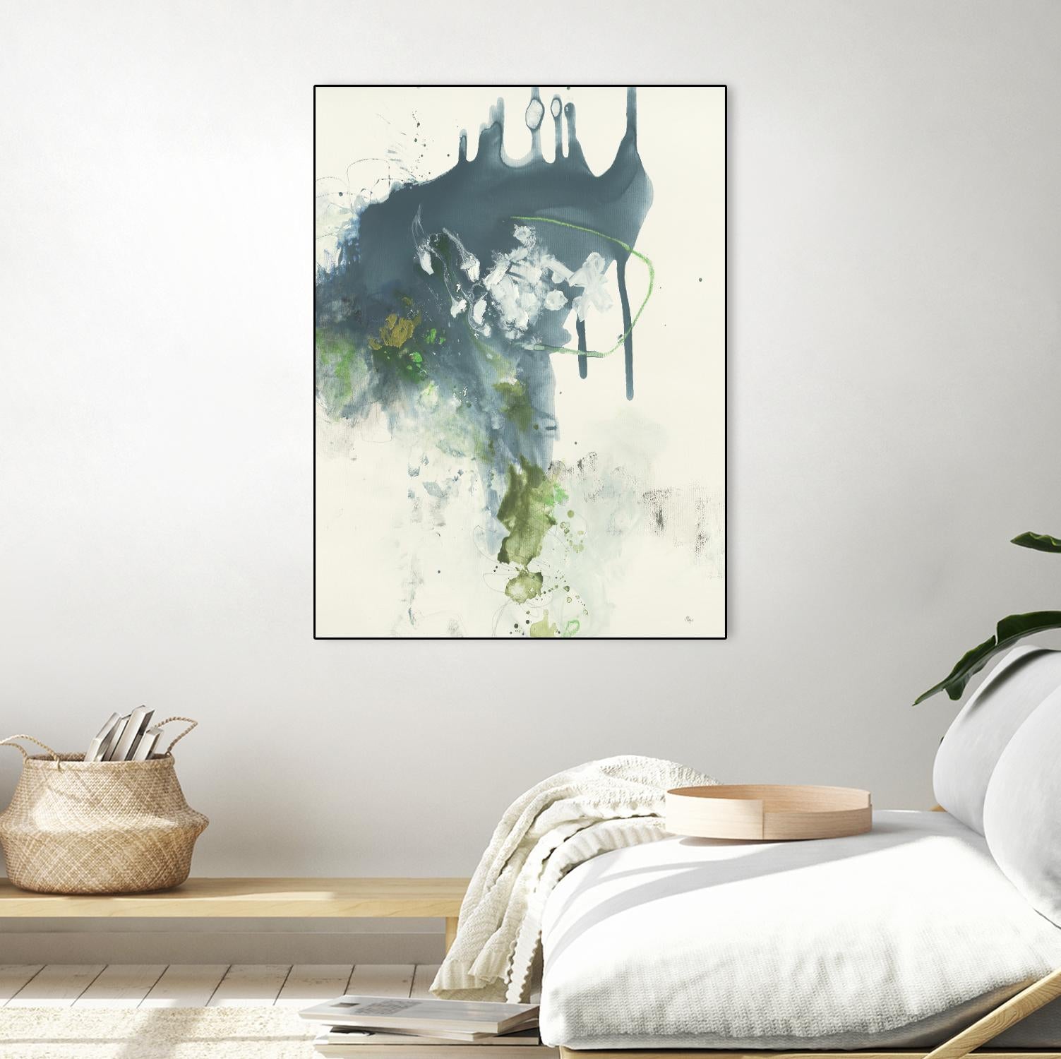 Consequence I by Lisa Ridgers on GIANT ART - grays, greens abstract