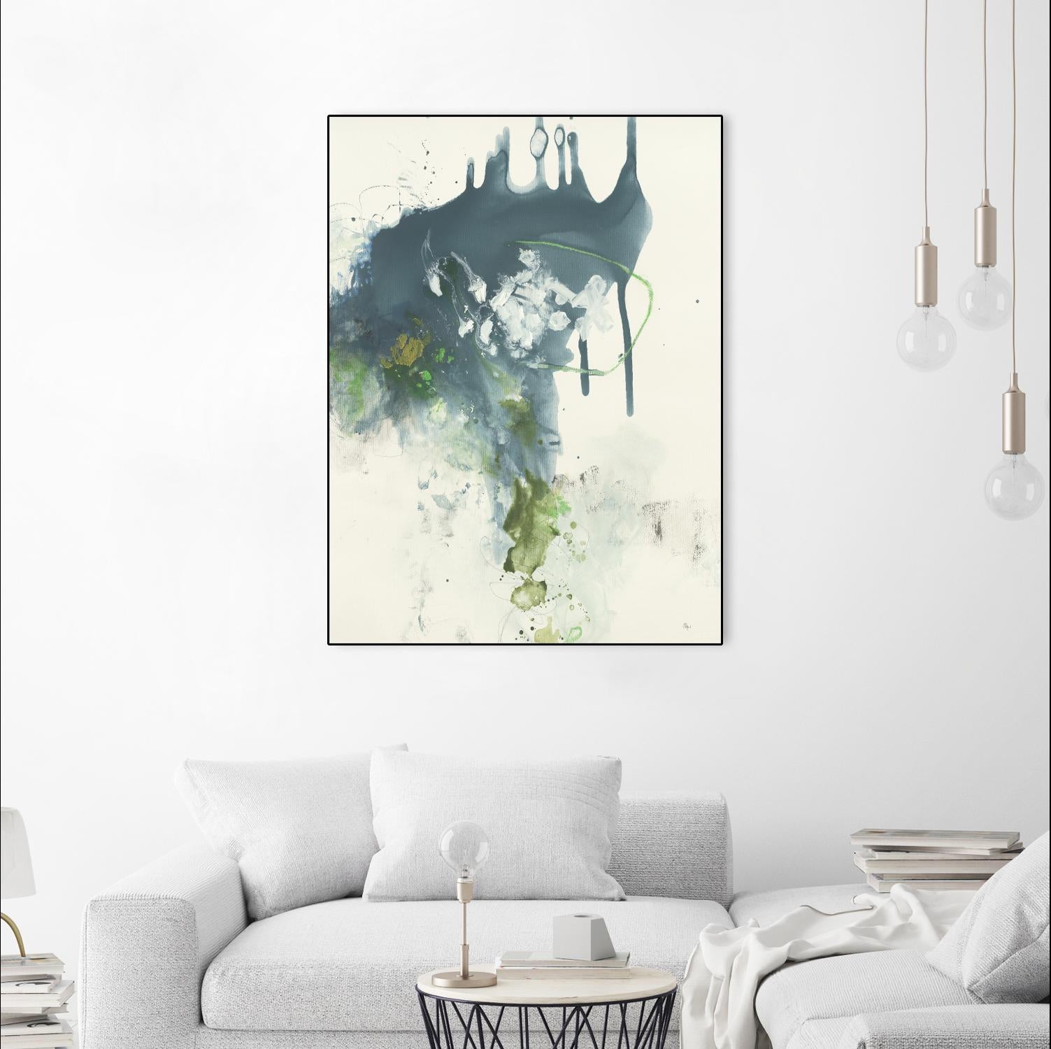 Consequence I by Lisa Ridgers on GIANT ART - grays, greens abstract