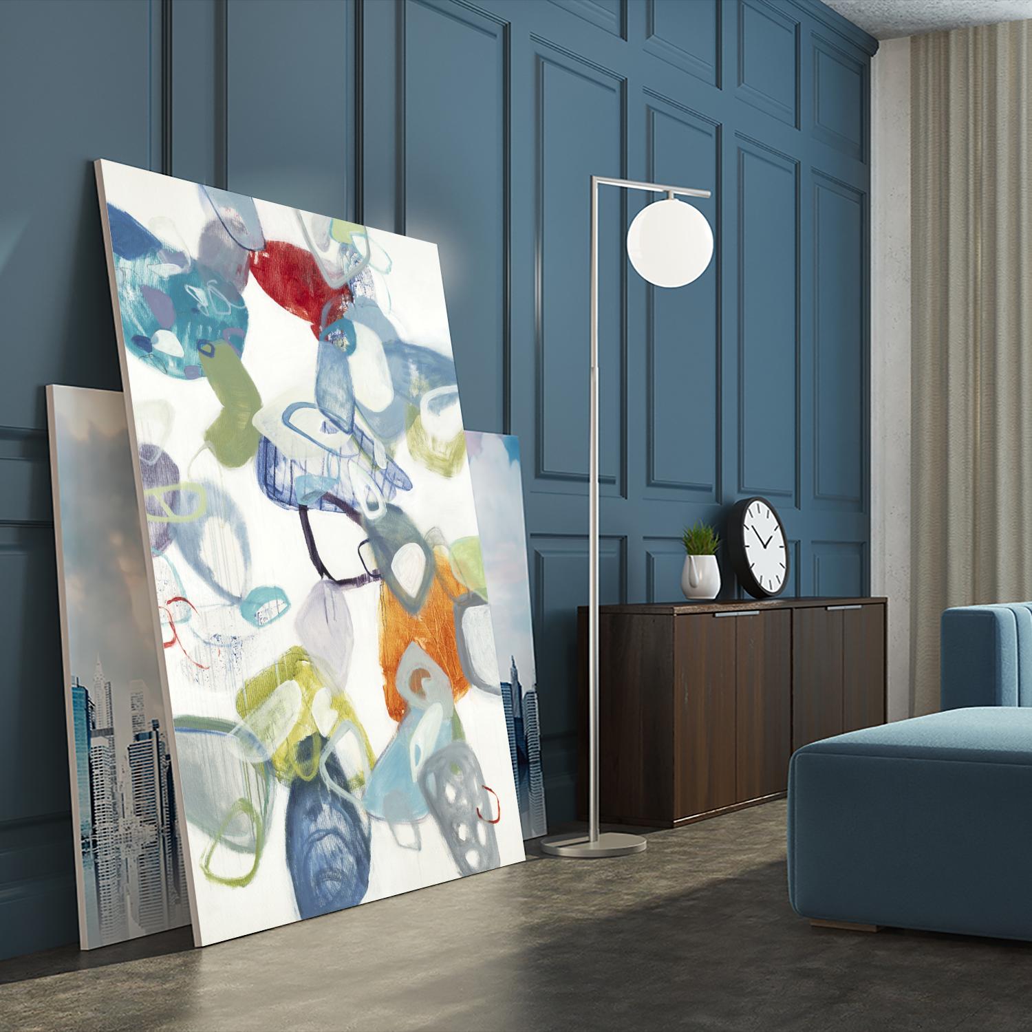 Party Time I by Lisa Ridgers on GIANT ART - blues abstract