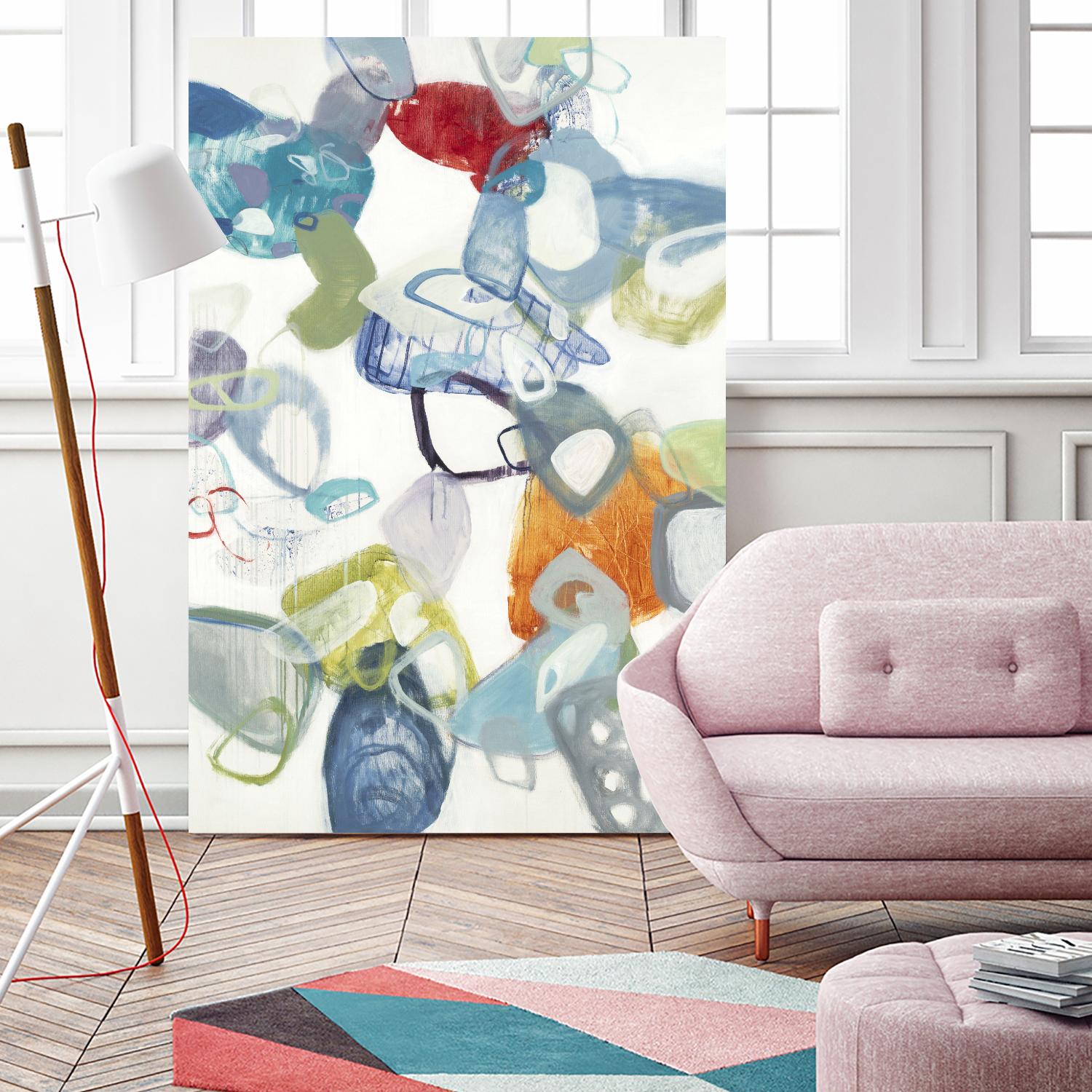 Party Time I by Lisa Ridgers on GIANT ART - blues abstract