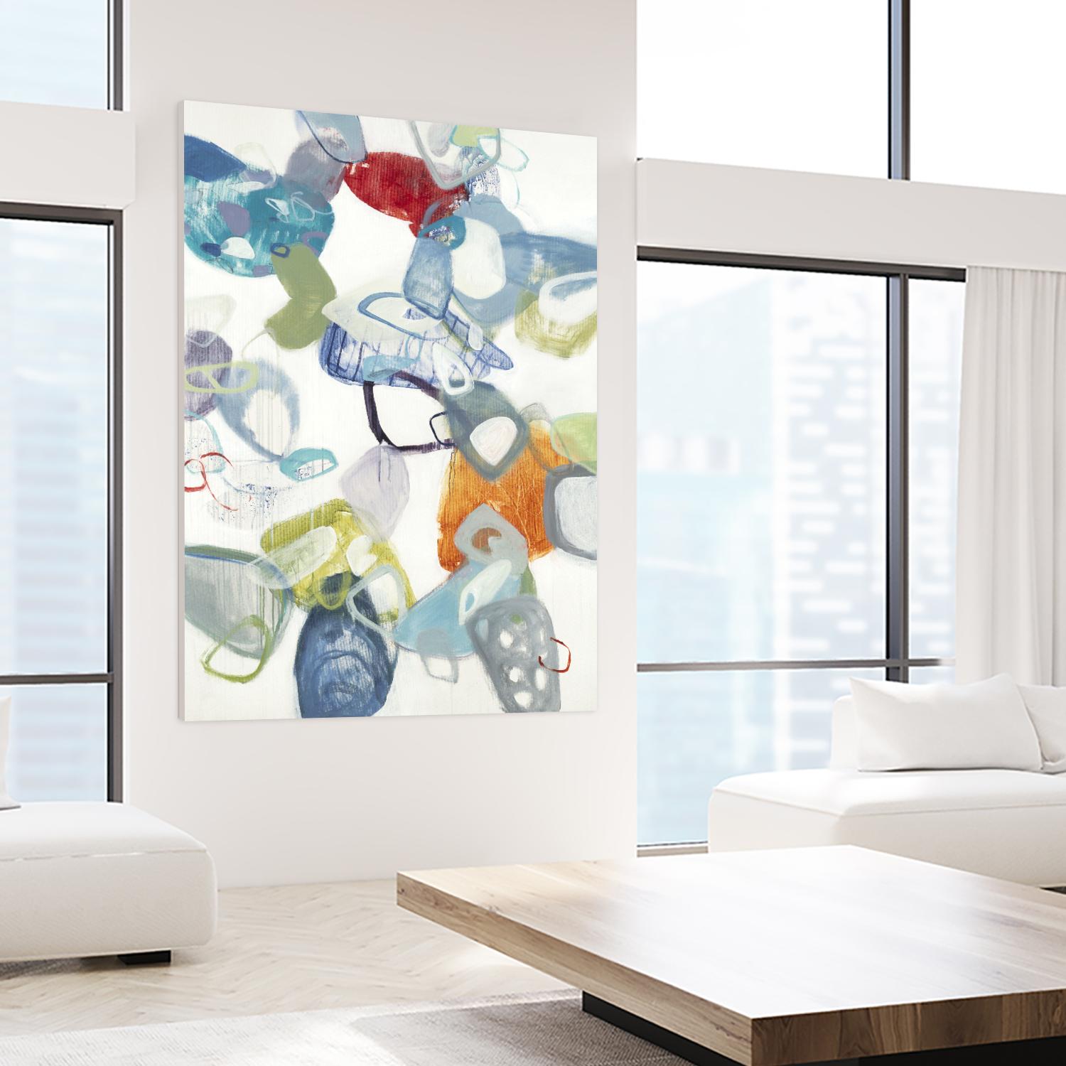 Party Time I by Lisa Ridgers on GIANT ART - blues abstract