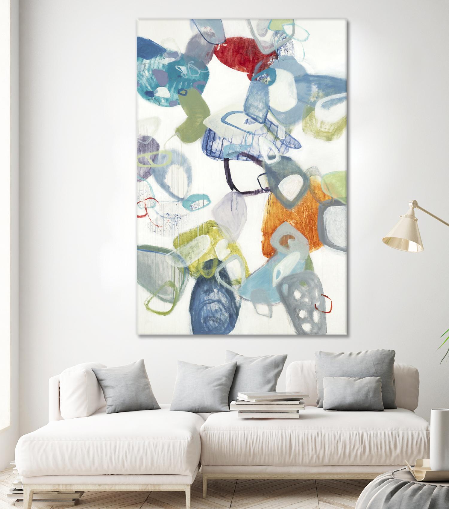 Party Time I by Lisa Ridgers on GIANT ART - blues abstract