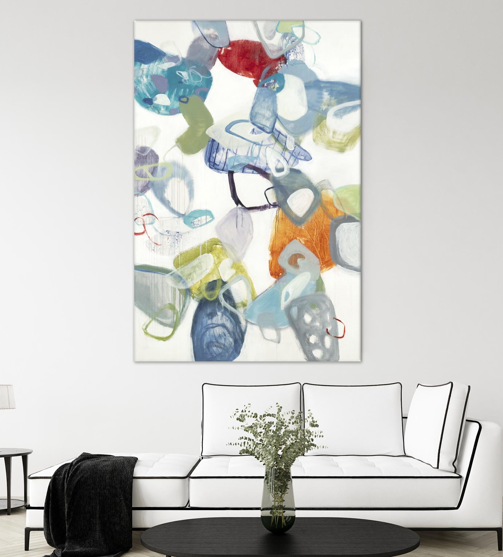 Party Time I by Lisa Ridgers on GIANT ART - blues abstract