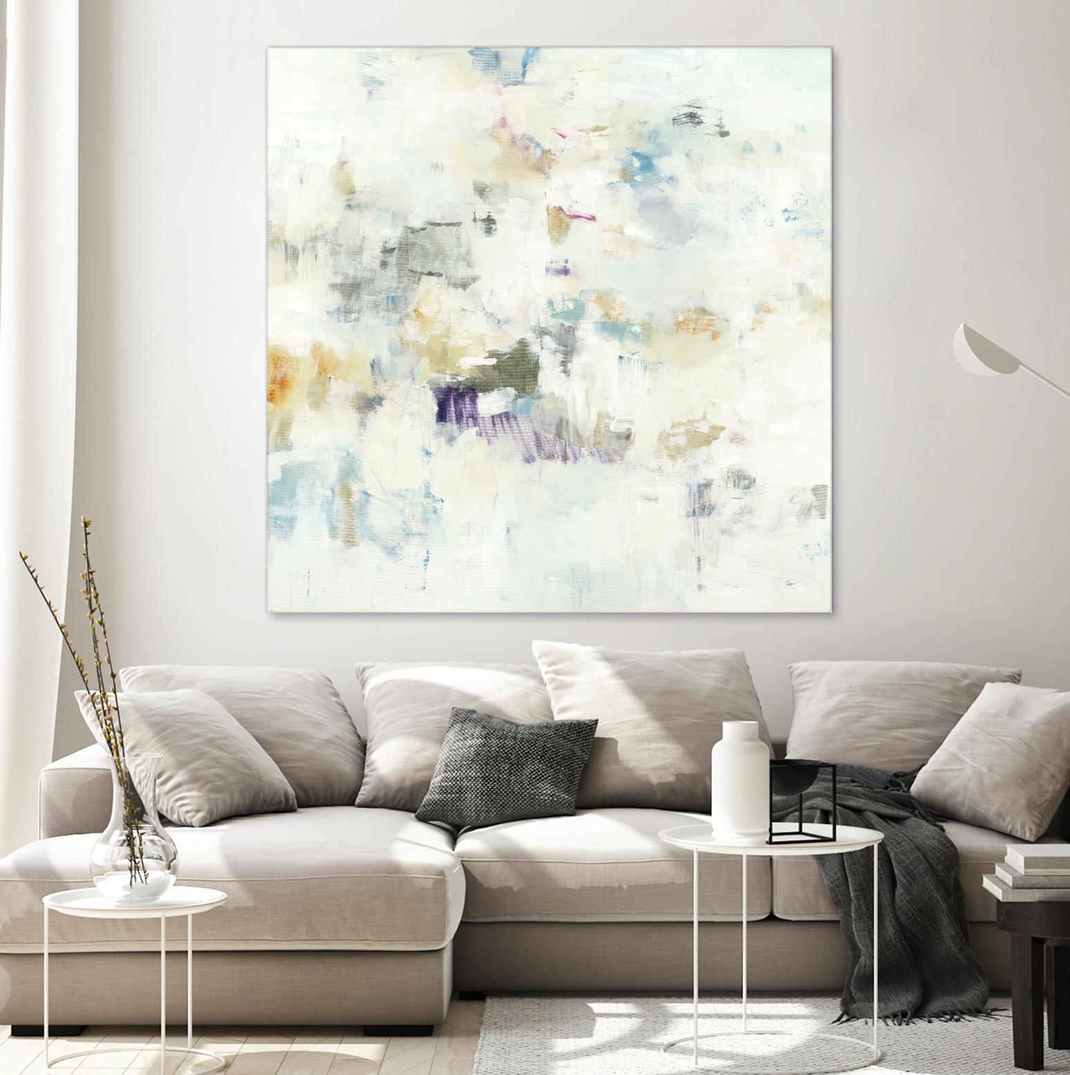Off the Wall by Lisa Ridgers on GIANT ART - whites & creams abstract
