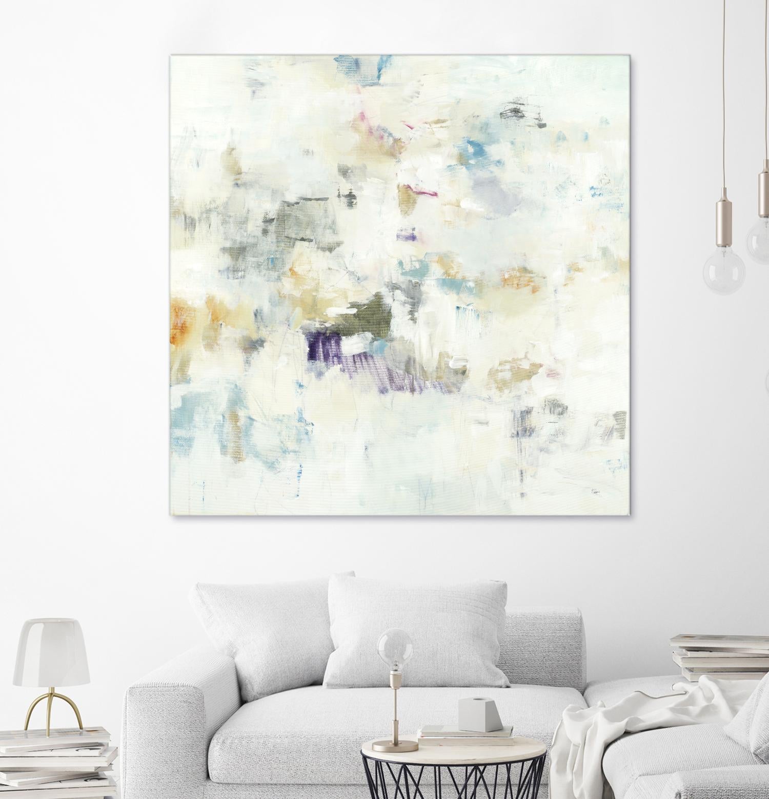 Off the Wall by Lisa Ridgers on GIANT ART - whites & creams abstract