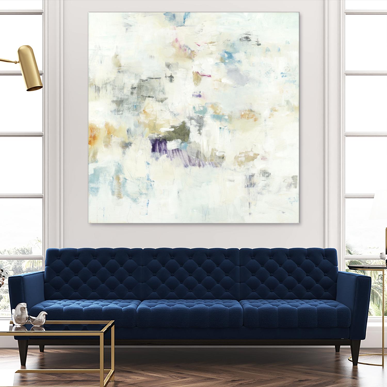 Off the Wall by Lisa Ridgers on GIANT ART - whites & creams abstract