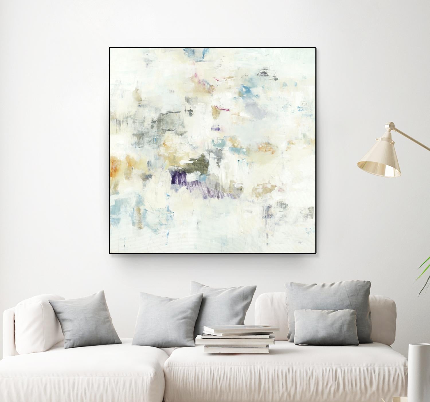 Off the Wall by Lisa Ridgers on GIANT ART - whites & creams abstract