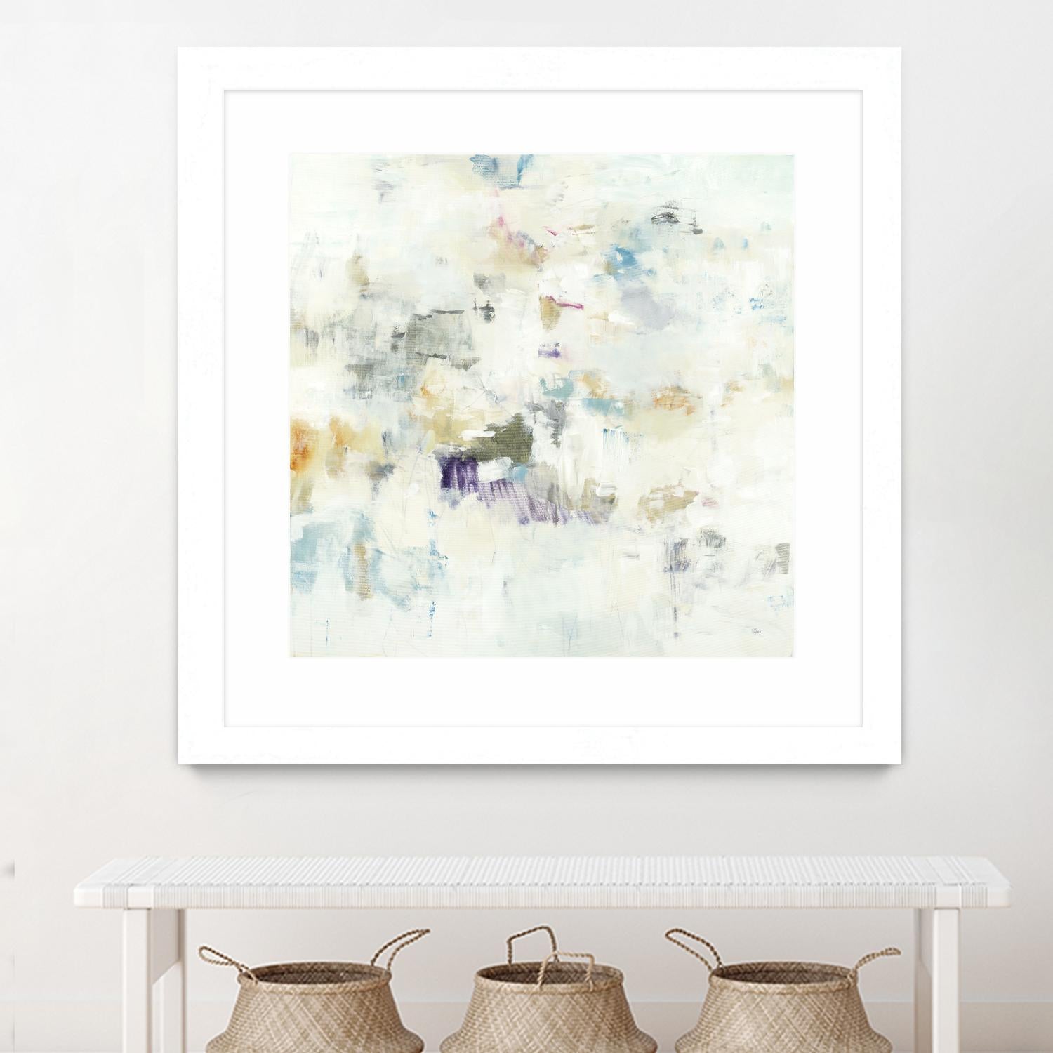 Off the Wall by Lisa Ridgers on GIANT ART - whites & creams abstract