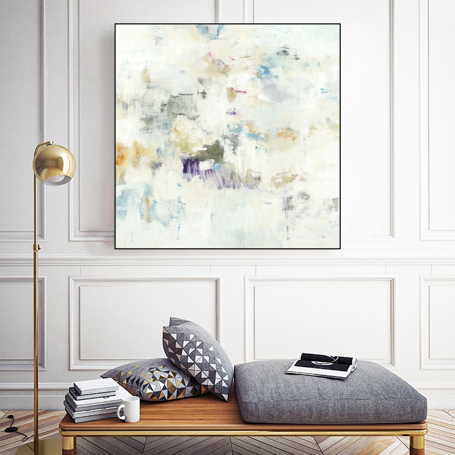 Off the Wall by Lisa Ridgers on GIANT ART - whites & creams abstract