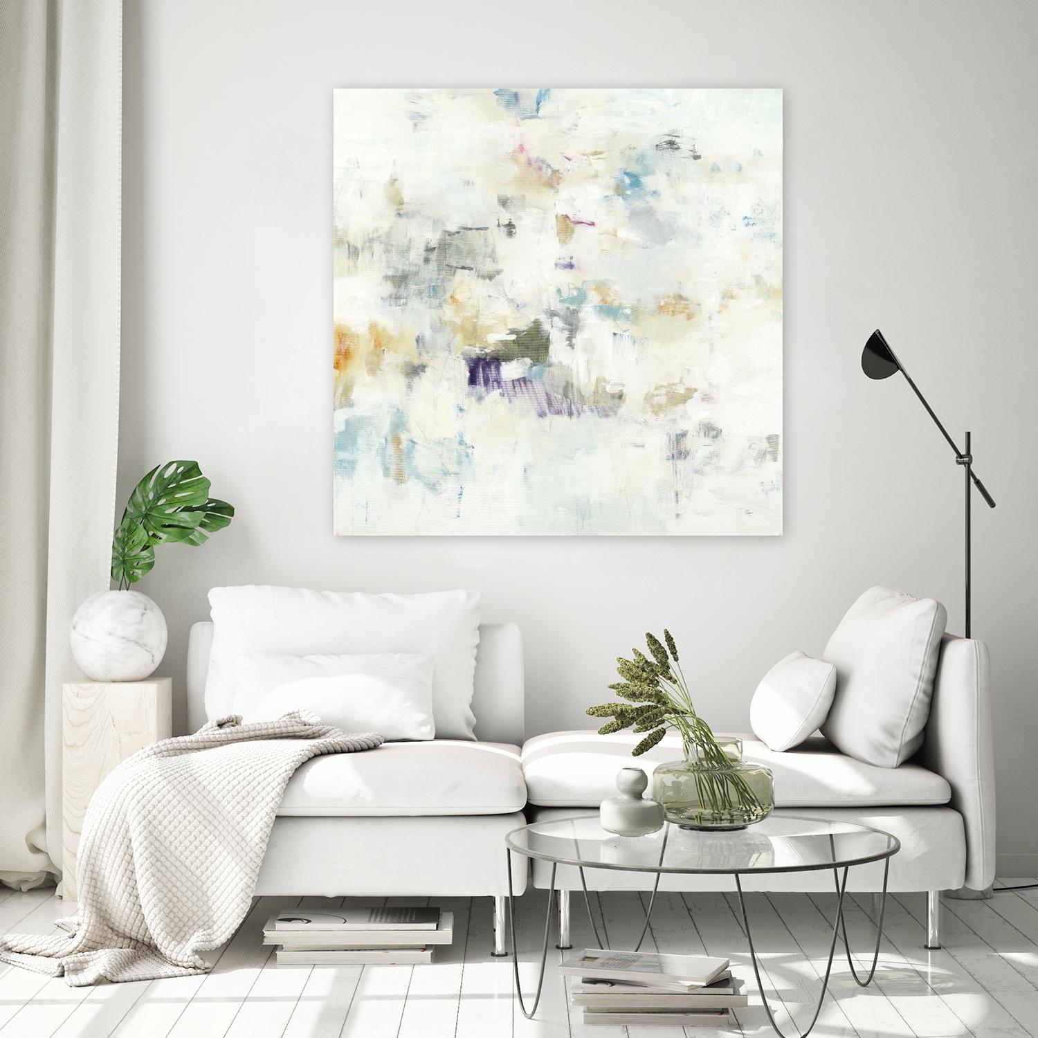Off the Wall by Lisa Ridgers on GIANT ART - whites & creams abstract