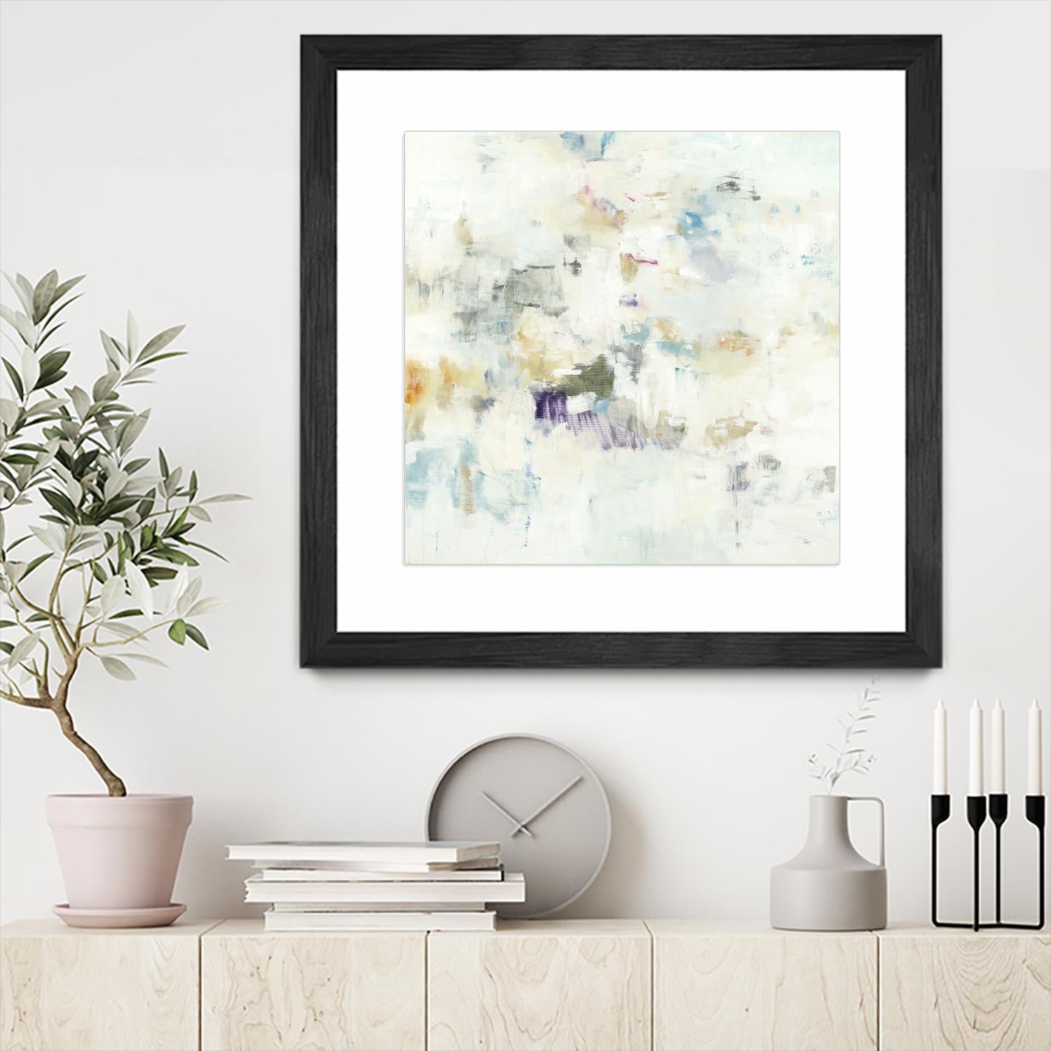 Off the Wall by Lisa Ridgers on GIANT ART - whites & creams abstract
