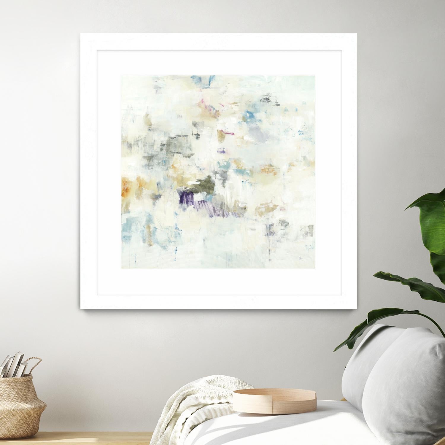 Off the Wall by Lisa Ridgers on GIANT ART - whites & creams abstract
